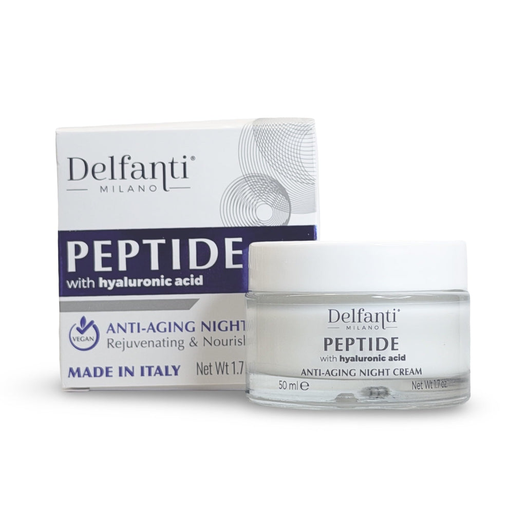 Delfanti-Milano Peptide with Hyaluronic Acid Anti-Aging Night Cream — Made in Italy