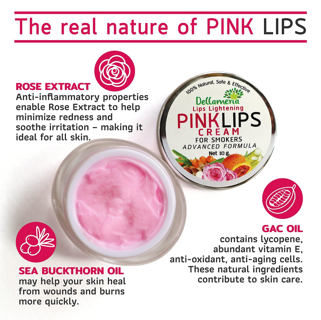 Dellameria Pink Lips Cream – Natural Lip Lightening & Deep Hydration for Dark Lips