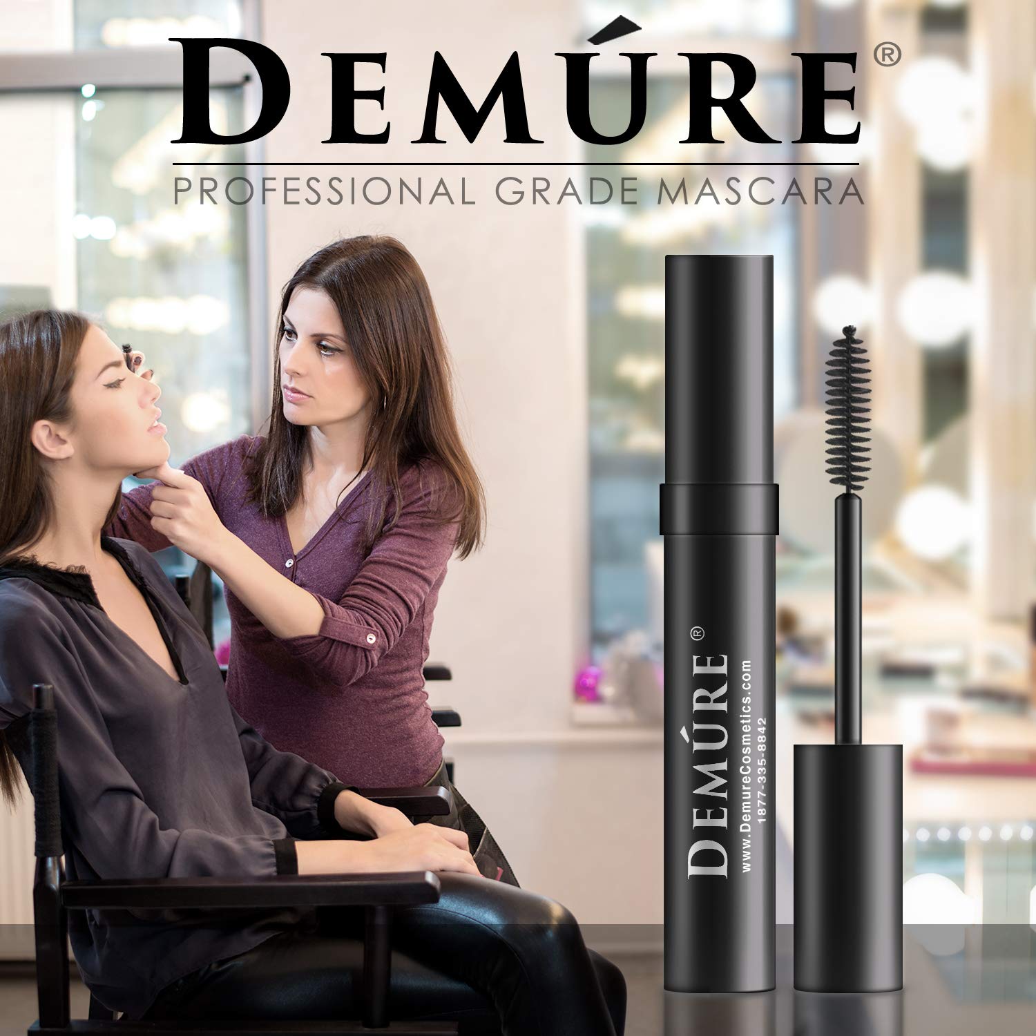 DELÚVIA Demure Mineral Volumizing Mascara – Hydrating, Water-Resistant HD Definition for Long Lashes
