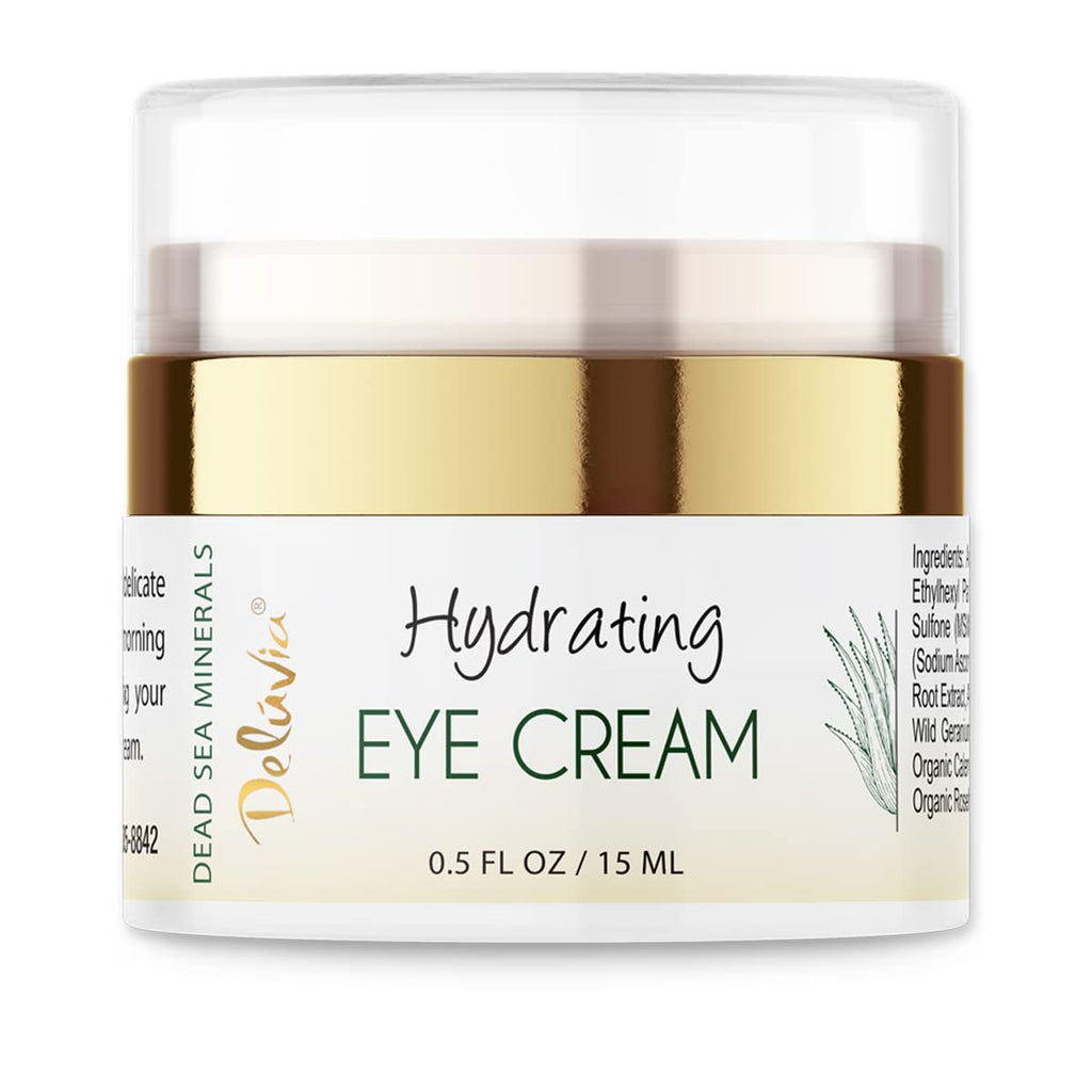 Delúvia Eye Cream Moisturizer | Hydrating Undereye Cream with Organic Aloe, Vitamin E & Rosehip Oil