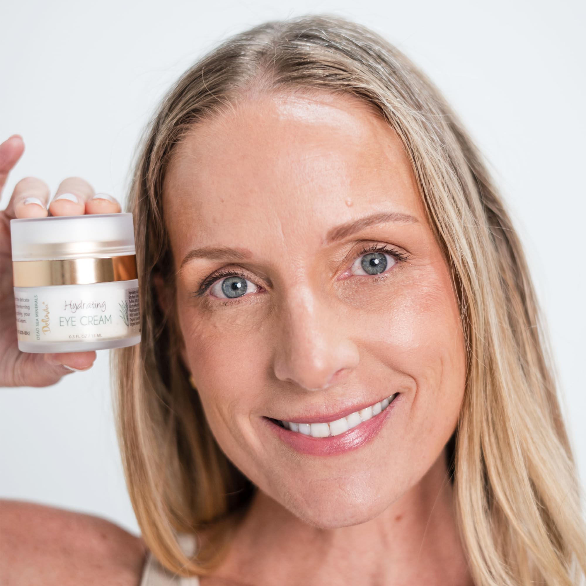 Delúvia Eye Cream Moisturizer | Hydrating Undereye Cream with Organic Aloe, Vitamin E & Rosehip Oil