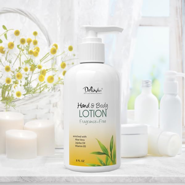 DELÚVIA Moisturizing Body & Face Lotion – Unscented, Organic Aloe Vera, Shea Butter, Jojoba Oil, Vitamin E & B5 | 2 Pack