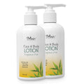 DELÚVIA Moisturizing Body & Face Lotion – Unscented, Organic Aloe Vera, Shea Butter, Jojoba Oil, Vitamin E & B5 | 2 Pack