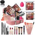 Delymol All-in-One Teen Makeup Kit – Pink, 2x16 Eyeshadows, Foundation, Liner, Contour, Lip Gloss & 8 Brushes