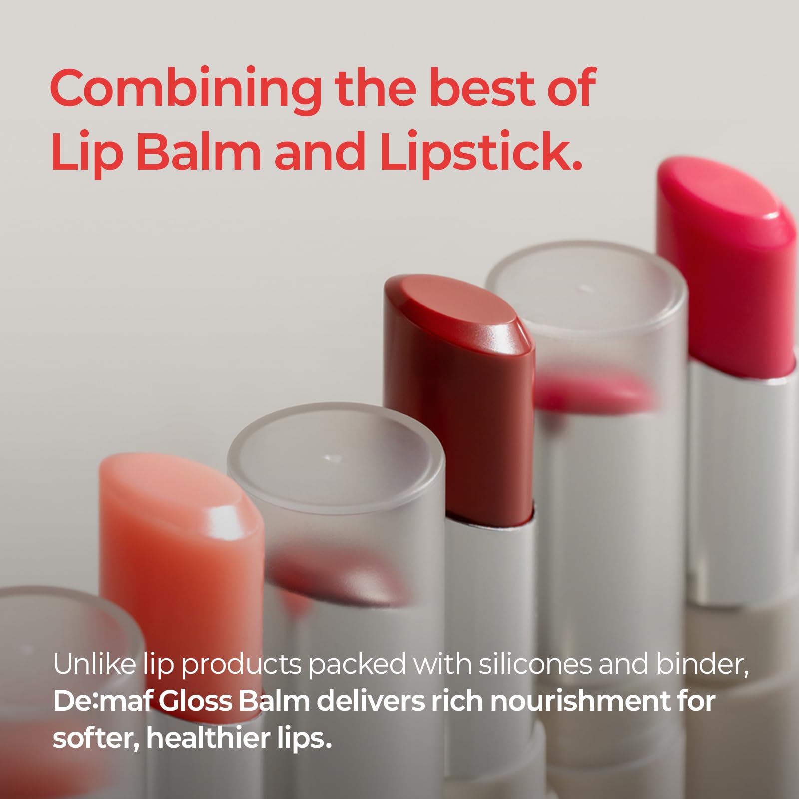 De:maf Demaf Gloss Balm – Hydrating Lip Gloss with Buildable Sheer-to-Bold Colour