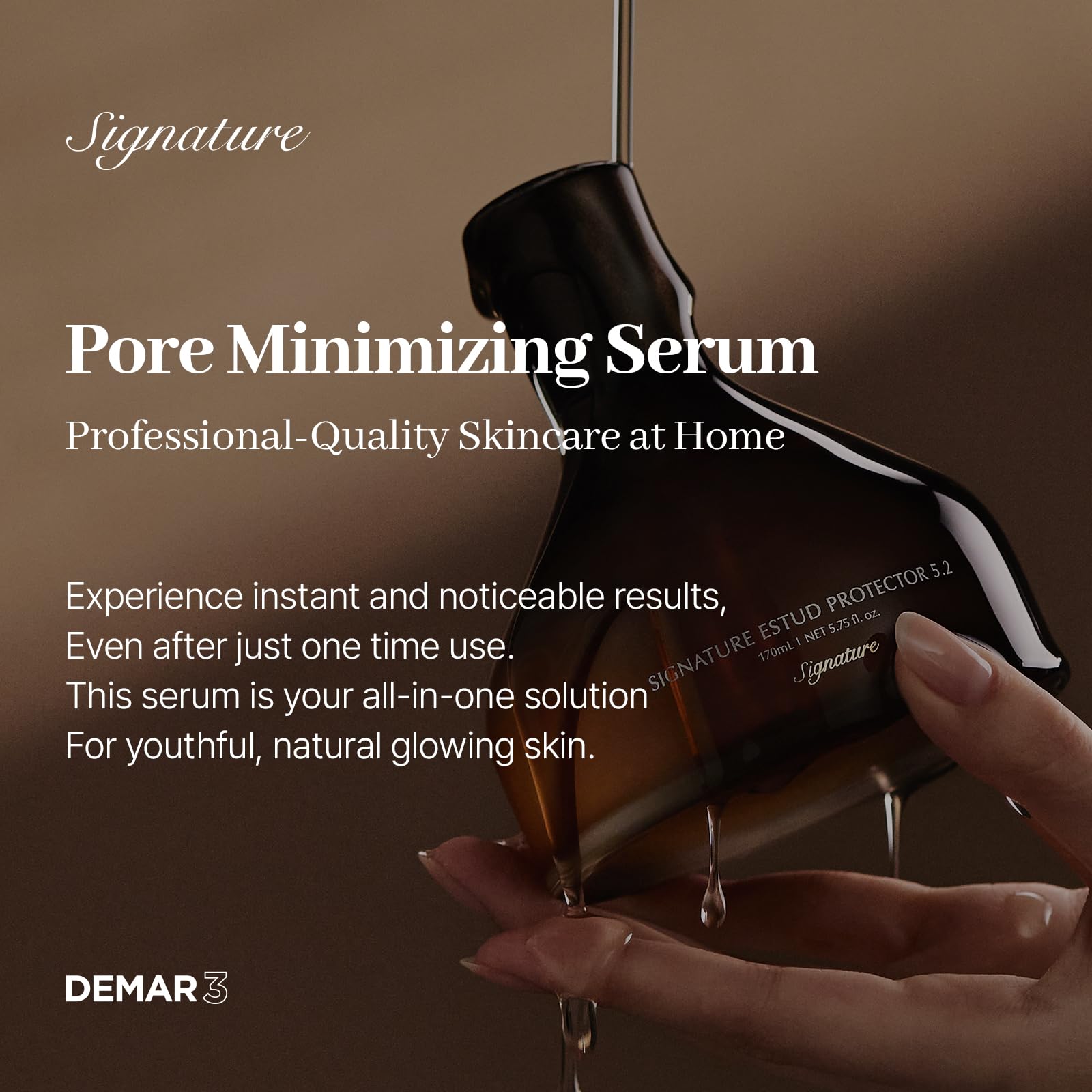 DEMAR 3 Signature ESTUD Protector – Pore Minimizer Niacinamide Serum (2%), 1.69 fl oz