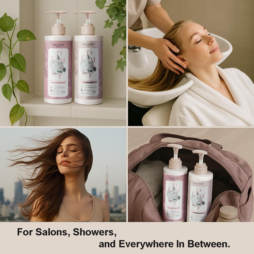 DEMIKI Shampoo for Women | Clarifying, Sulfate-Free Rose-Scented Keratin Care for Oily Hair (450ml)