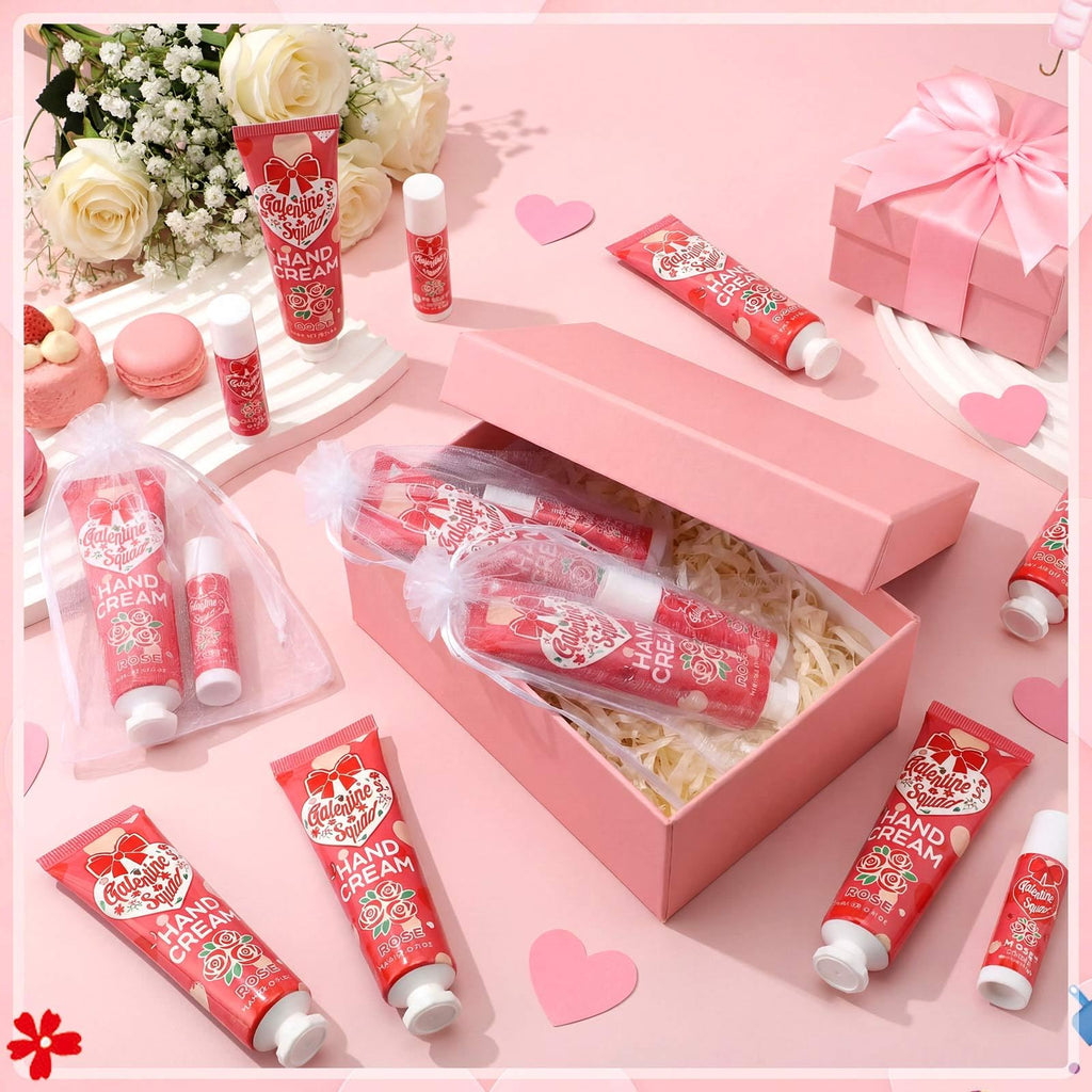 Demissle Galentine Gift Set: 36 Hand Cream & 36 Lip Balm Bulk Gifts for Friends