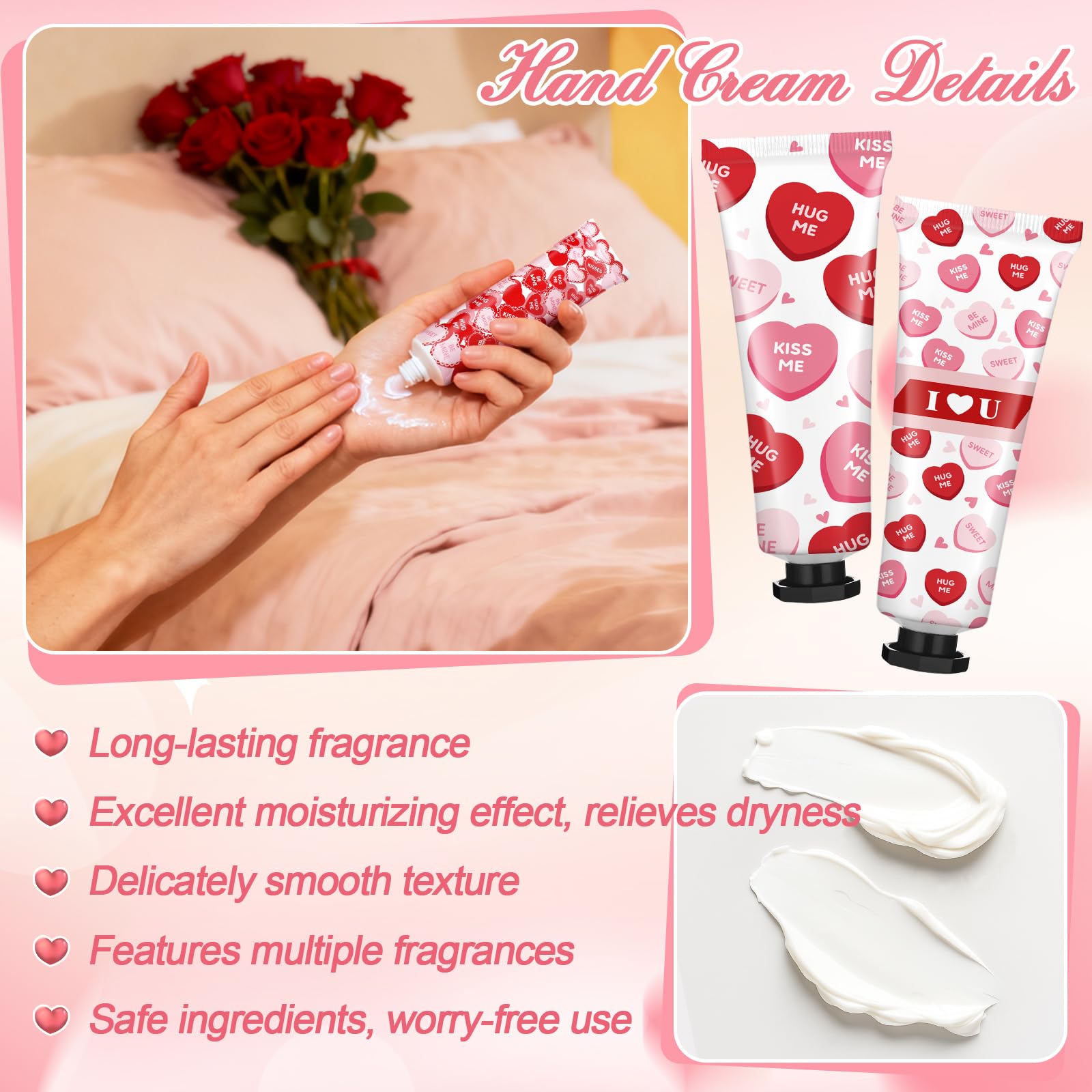 Demissle 18-Set Valentine Hand Cream & Lip Balm Gift Set – Party Favors