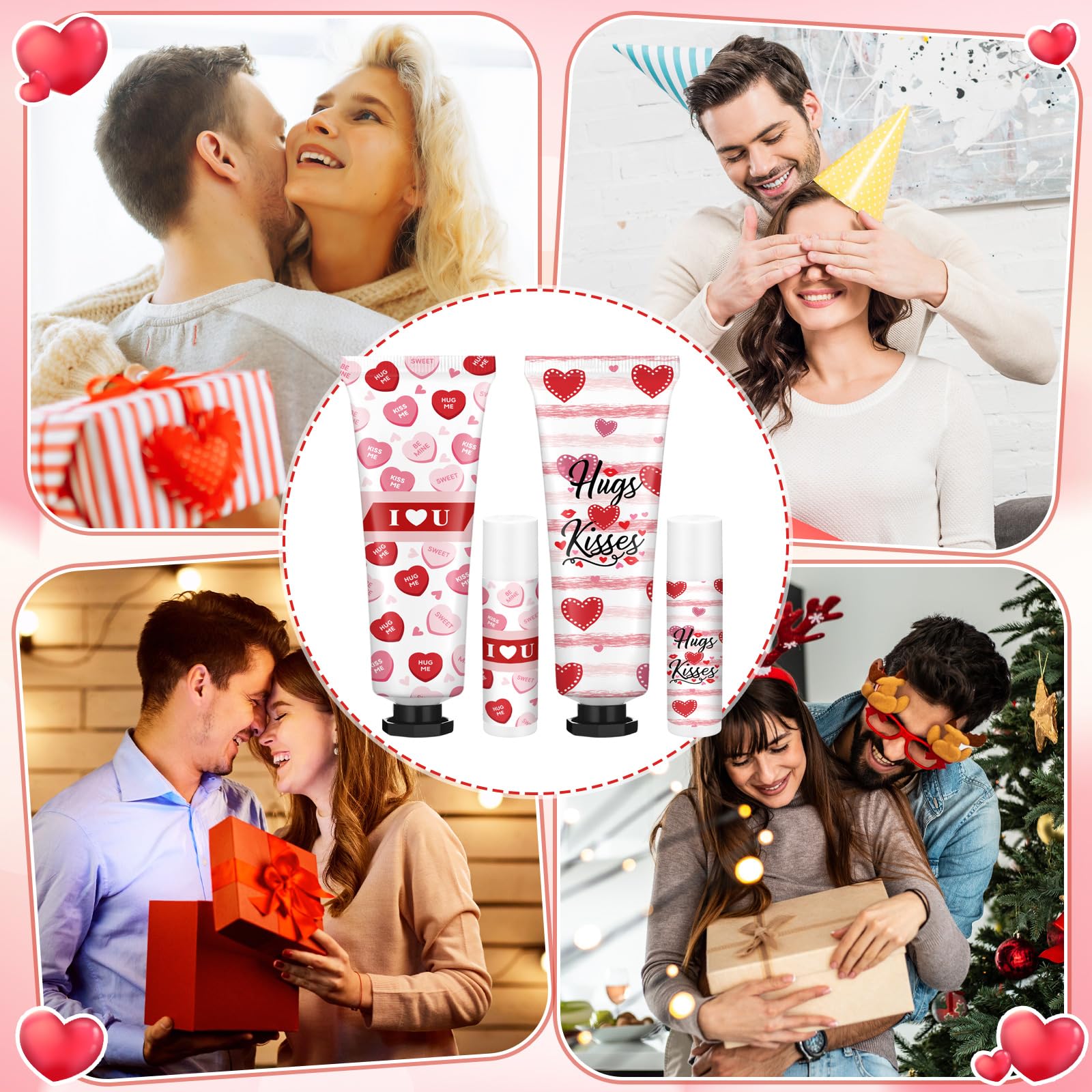 Demissle Valentine's Day Hand Cream & Lip Balm Gift Set – 6 Duos for Galentine's