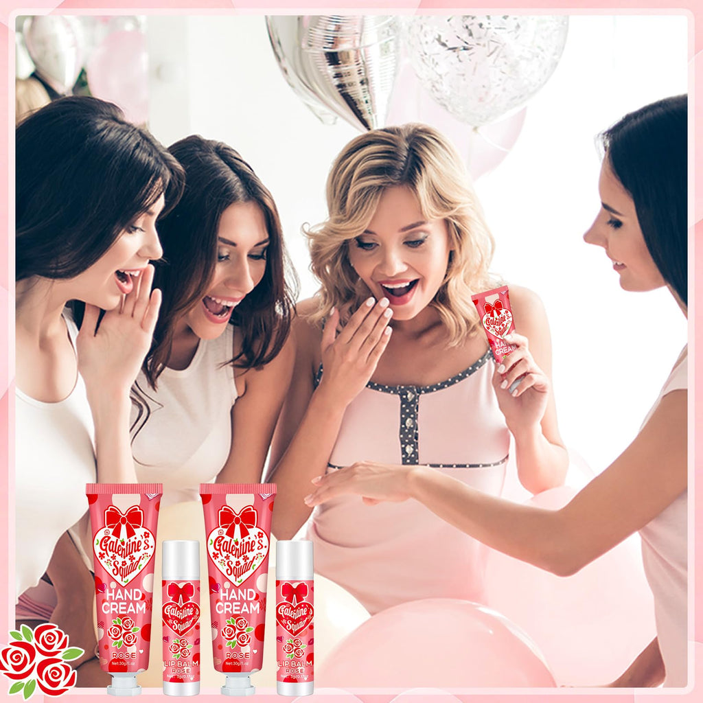 Demissle Galentine Gift Set: 36 Hand Cream & 36 Lip Balm Bulk Gifts for Friends