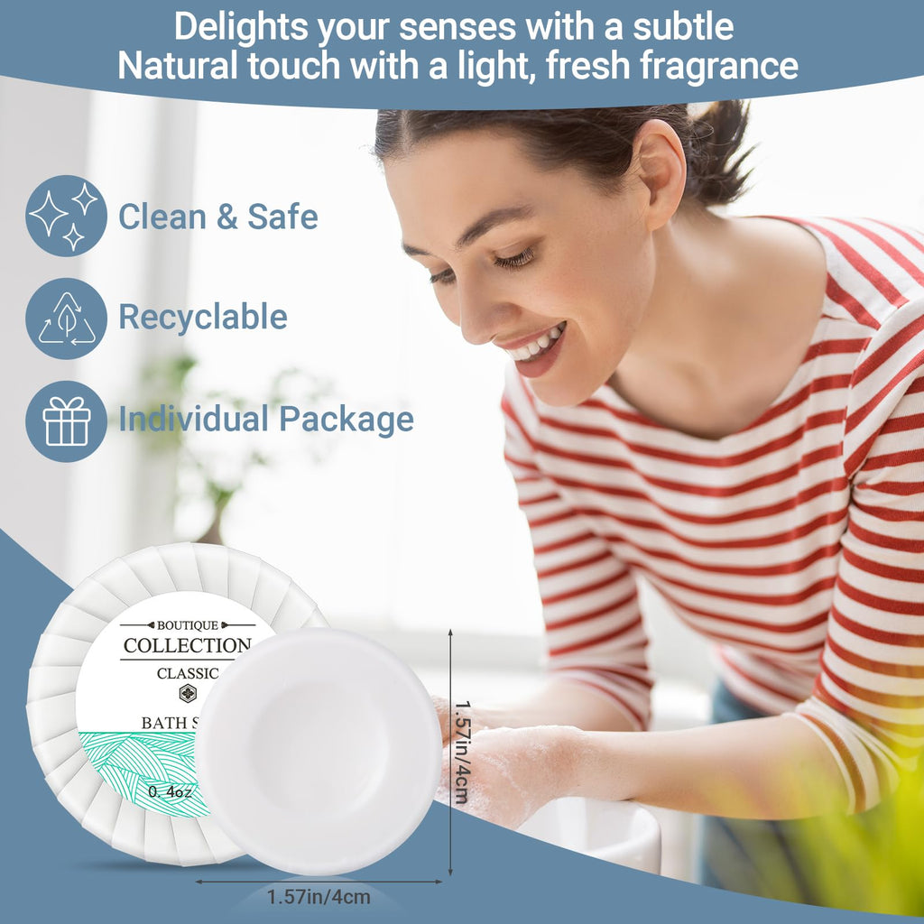 Demissle 500 Pcs Mini Soap Bars – Coin-Size Hotel Soap, Bulk Pack