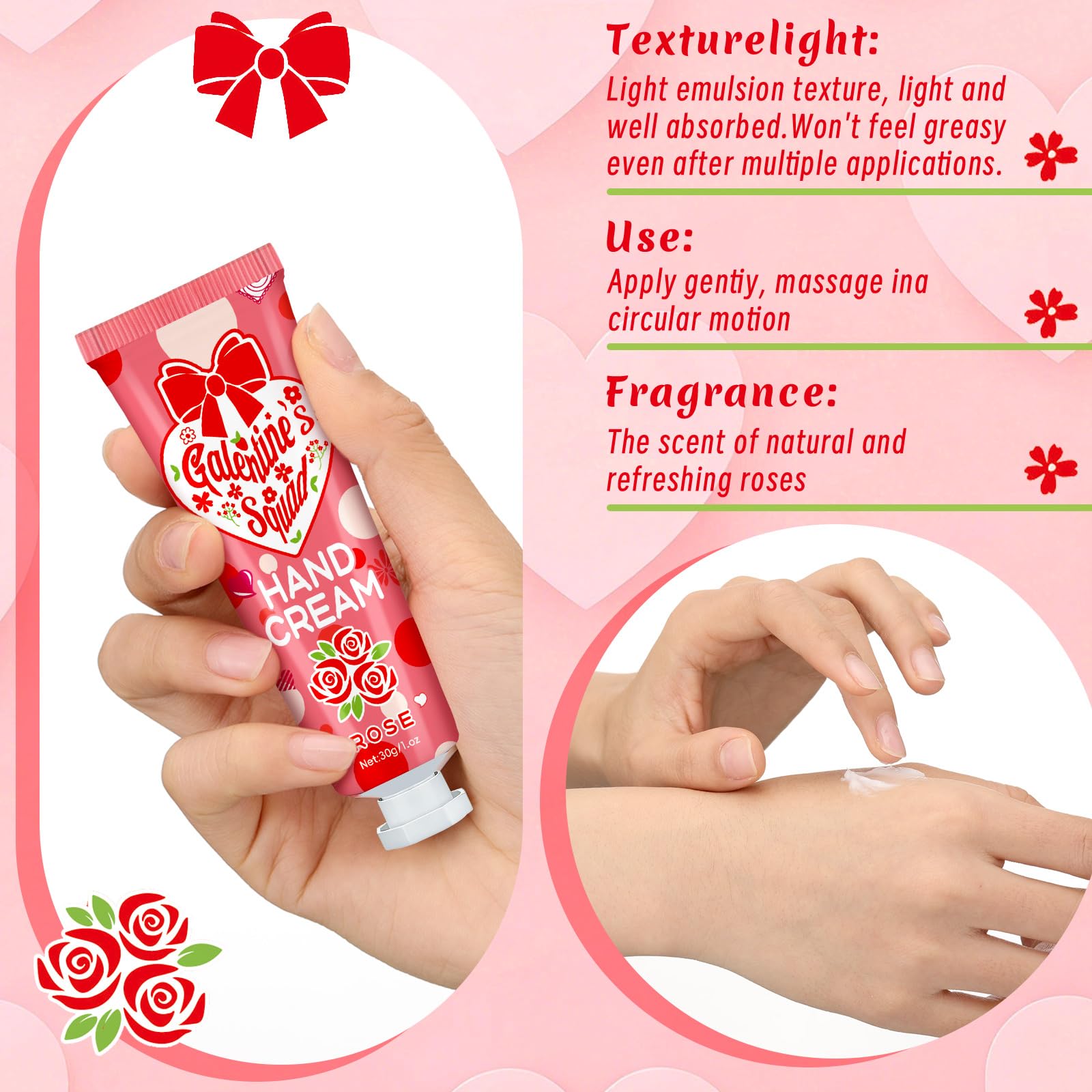 Demissle Galentine Gift Set: 36 Hand Cream & 36 Lip Balm Bulk Gifts for Friends