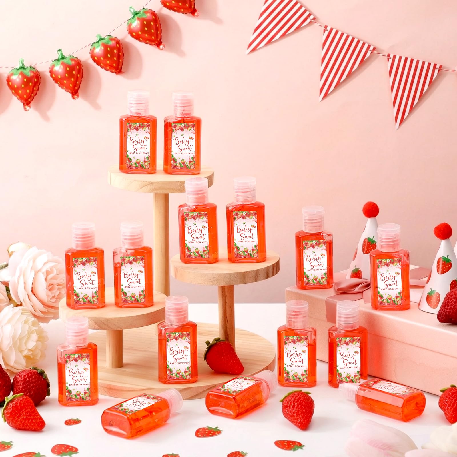 Demissle 30 Pcs Strawberry Baby Shower Favors – Mini Aloe Vera Gel 30ml