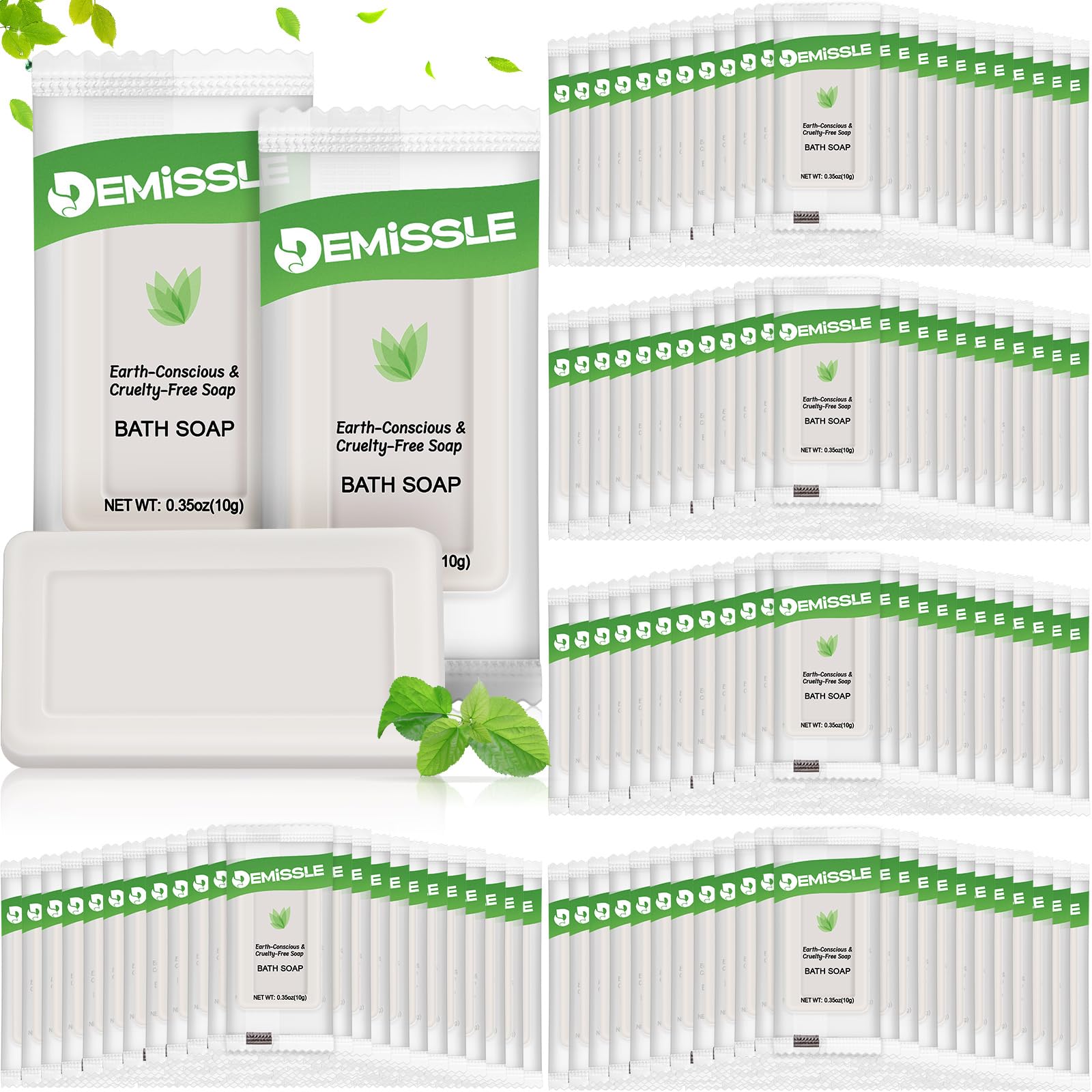 Demissle Travel Size Soap Bars – 200-Pack 0.35 oz Mini Hotel Soap for Hotels, Rentals & Travel