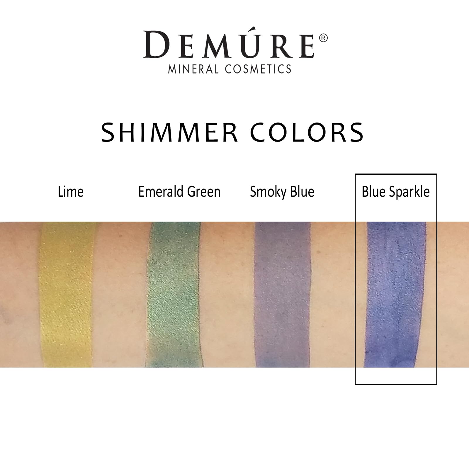 DEMÚRE Mineral Eye Shadow – Blue Sparkle Shimmer, Loose Glitter Powder, Cruelty-Free Eye Makeup