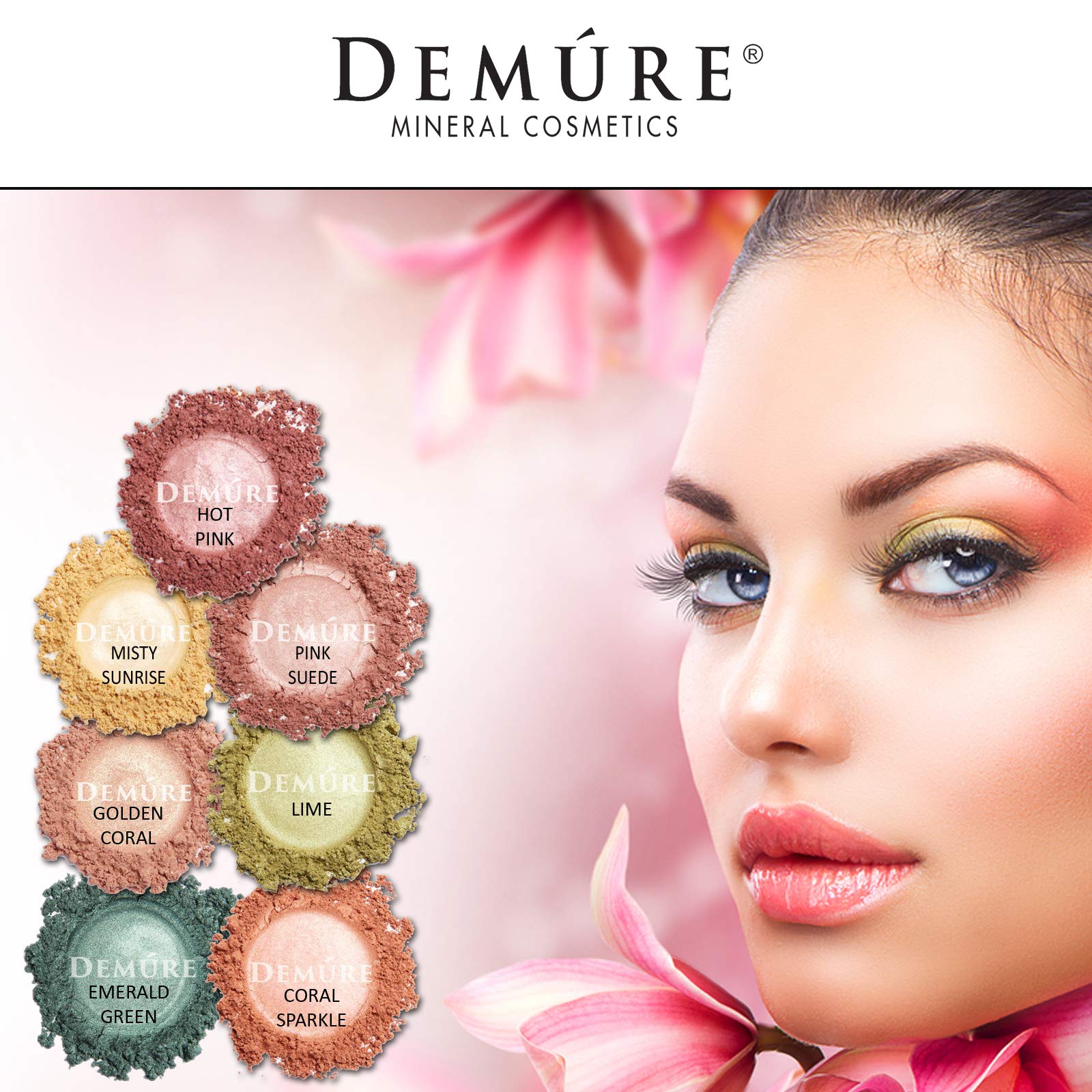 DEMÚRE Demure Mineral Eye Shadow Emerald Green – Shimmer, Loose Powder