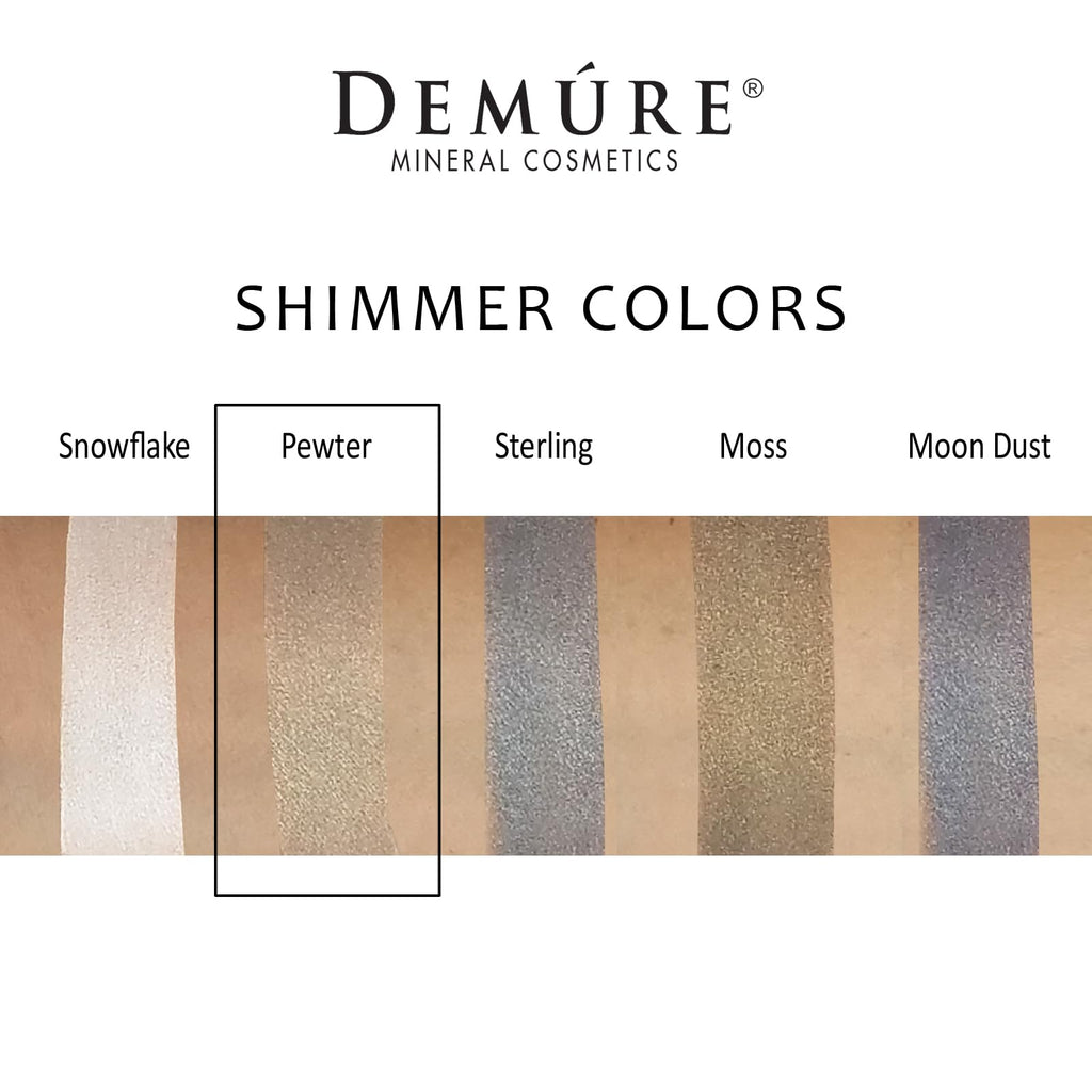 Demure Mineral Eye Shadow Pewter – Shimmer Loose Powder, Natural, Cruelty-Free
