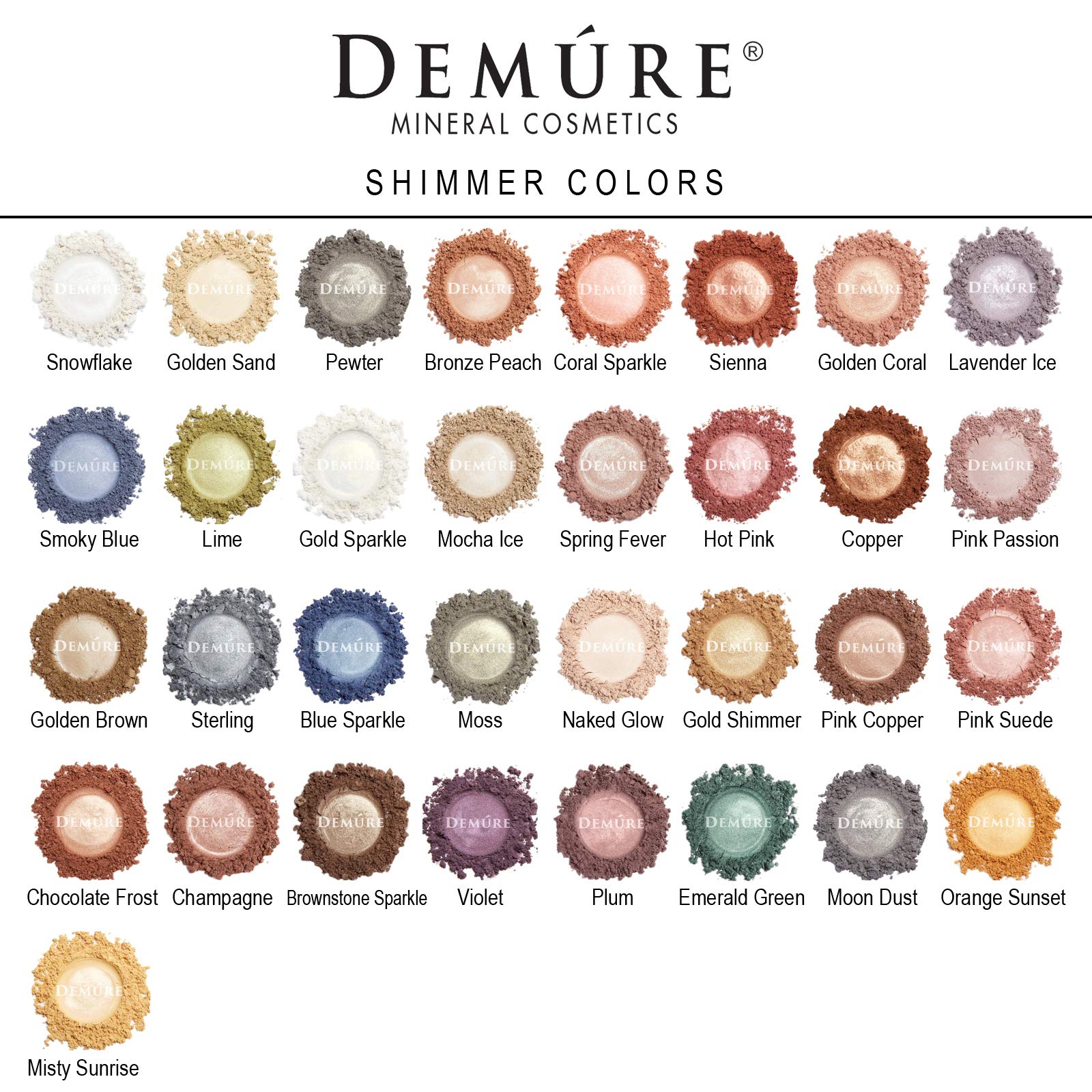 Demure Mineral Eye Shadow – Naked Glow Glitter Palette (33 Shimmer Shades)