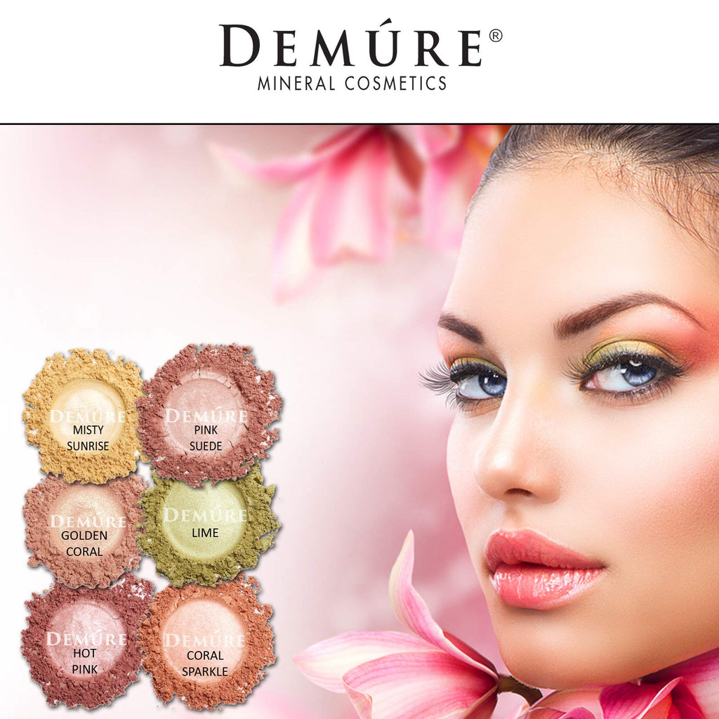 DEMÚRE Demure Mineral Eye Shadow Hot Pink – Glitter Shimmer Loose Powder