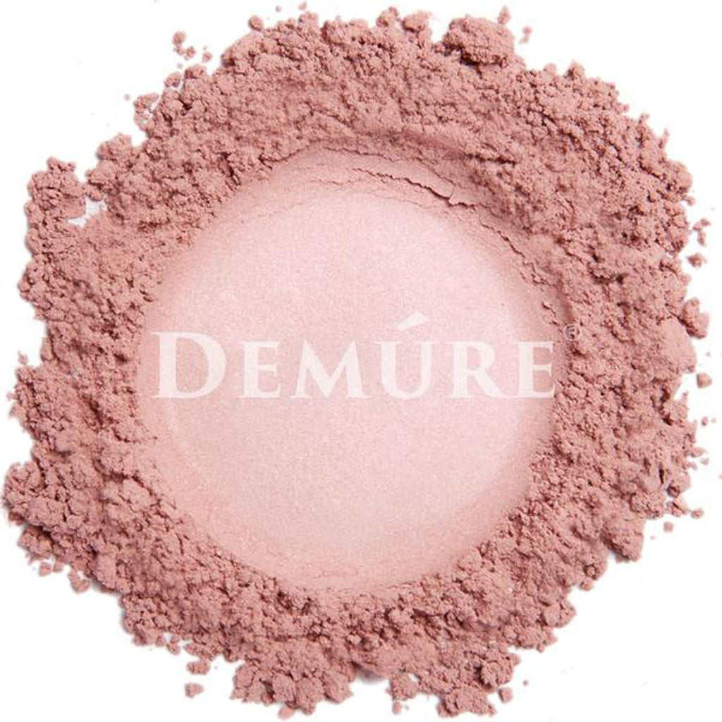 DEMÚRE Mineral Blush Makeup (Hint of Pink) – Loose Powder, Professional Grade, Cruelty-Free