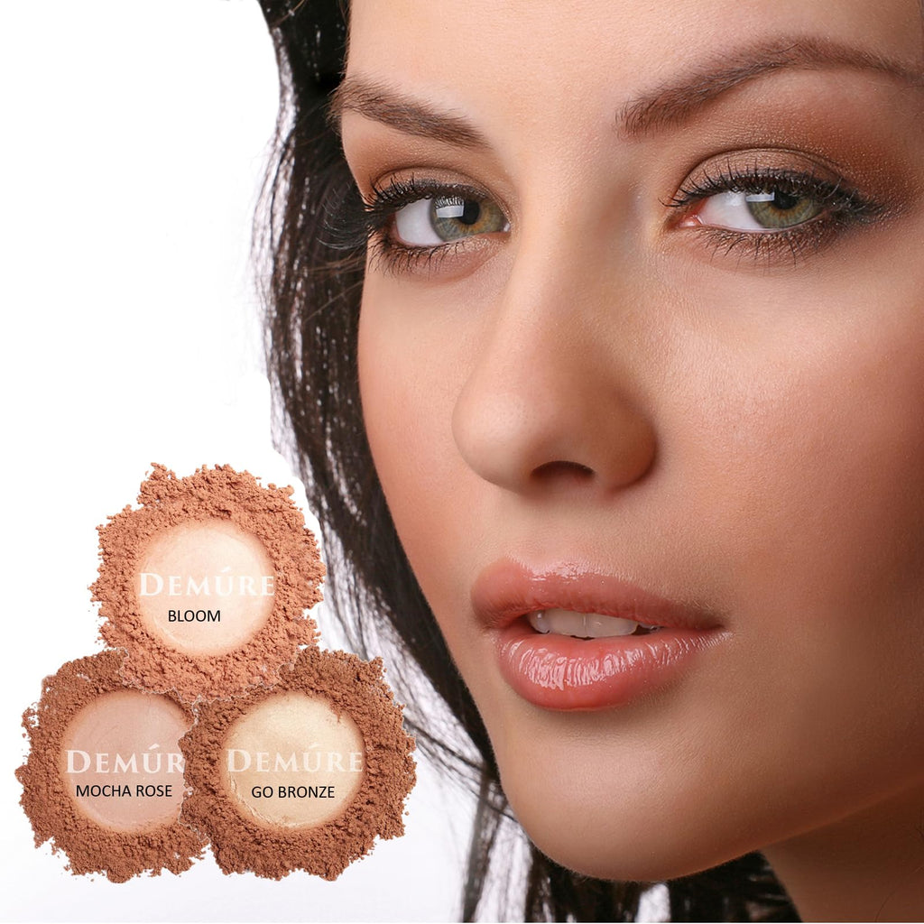 Demure Mineral Blush Go Bronze – Loose Powder, Cruelty Free, Buildable Color by Demure
