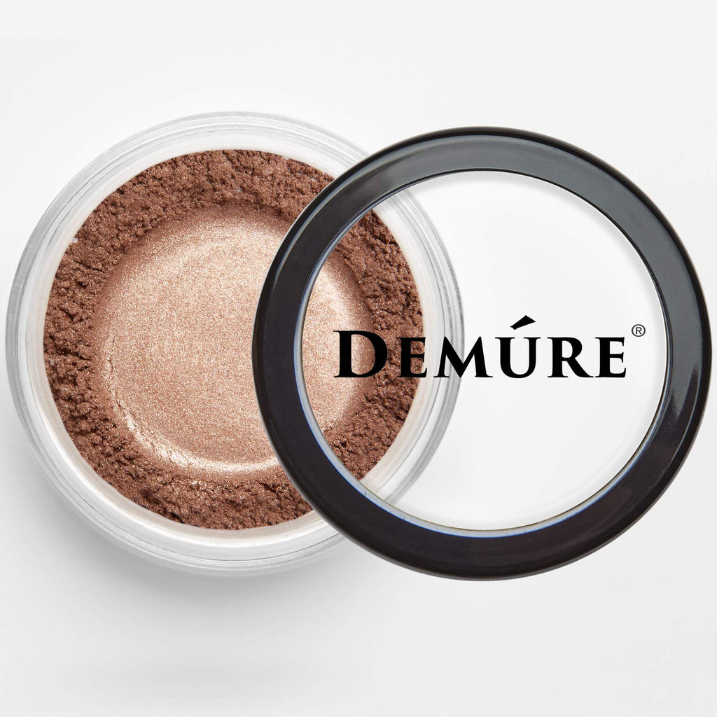 Demure Mineral Eye Shadow Pink Copper – Shimmer Glitter Loose Powder by DEMÚRE