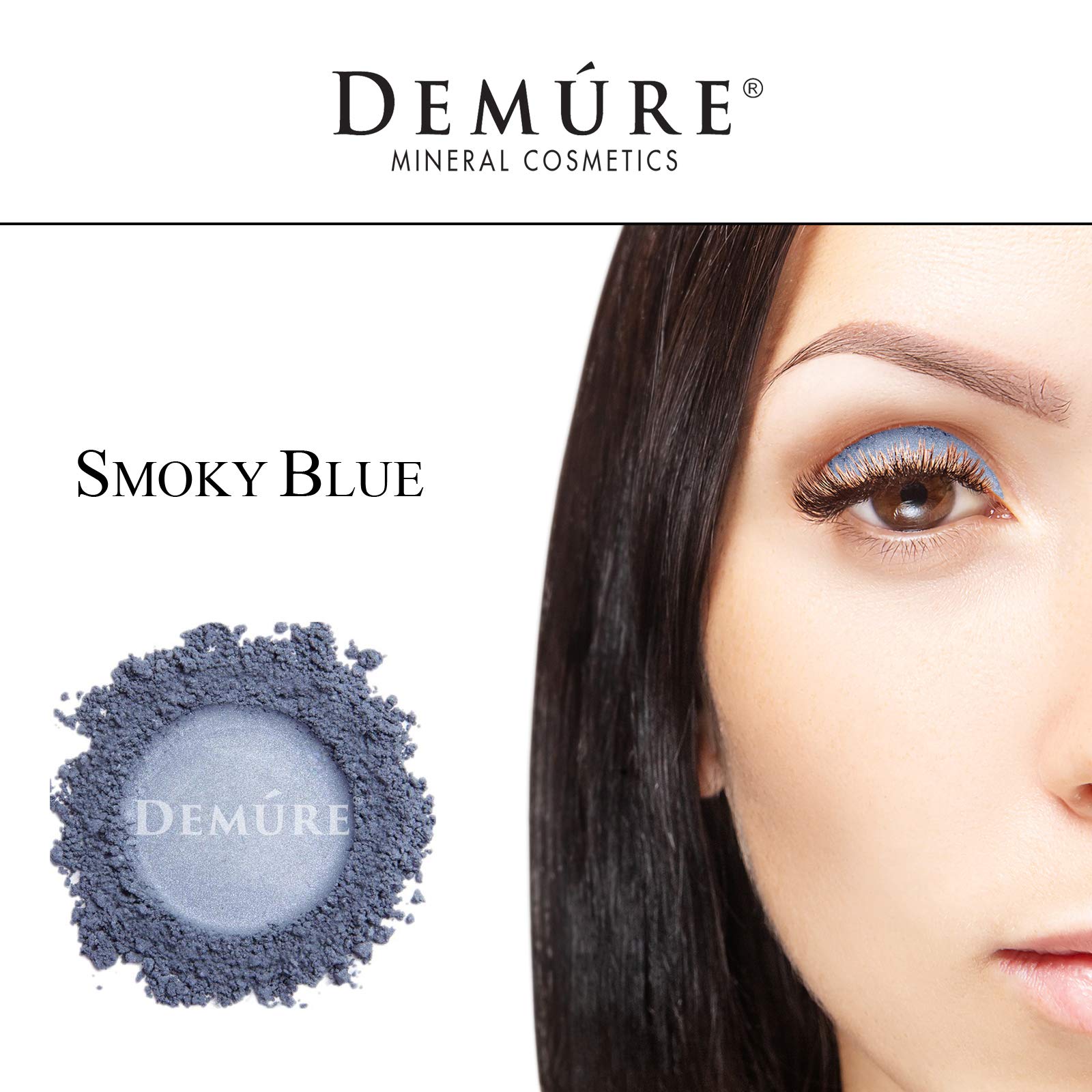 Demure Mineral Eye Shadow Smoky Blue | Natural Glitter Eyeshadow by DEMÚRE