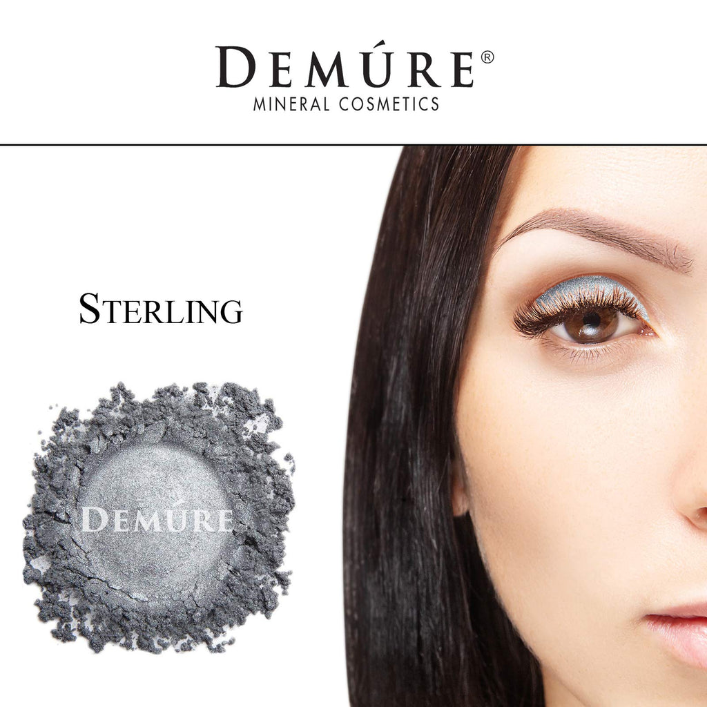 DEMÚRE Demure Mineral Eye Shadow Sterling – Shimmer, Glitter, Natural, Cruelty-Free