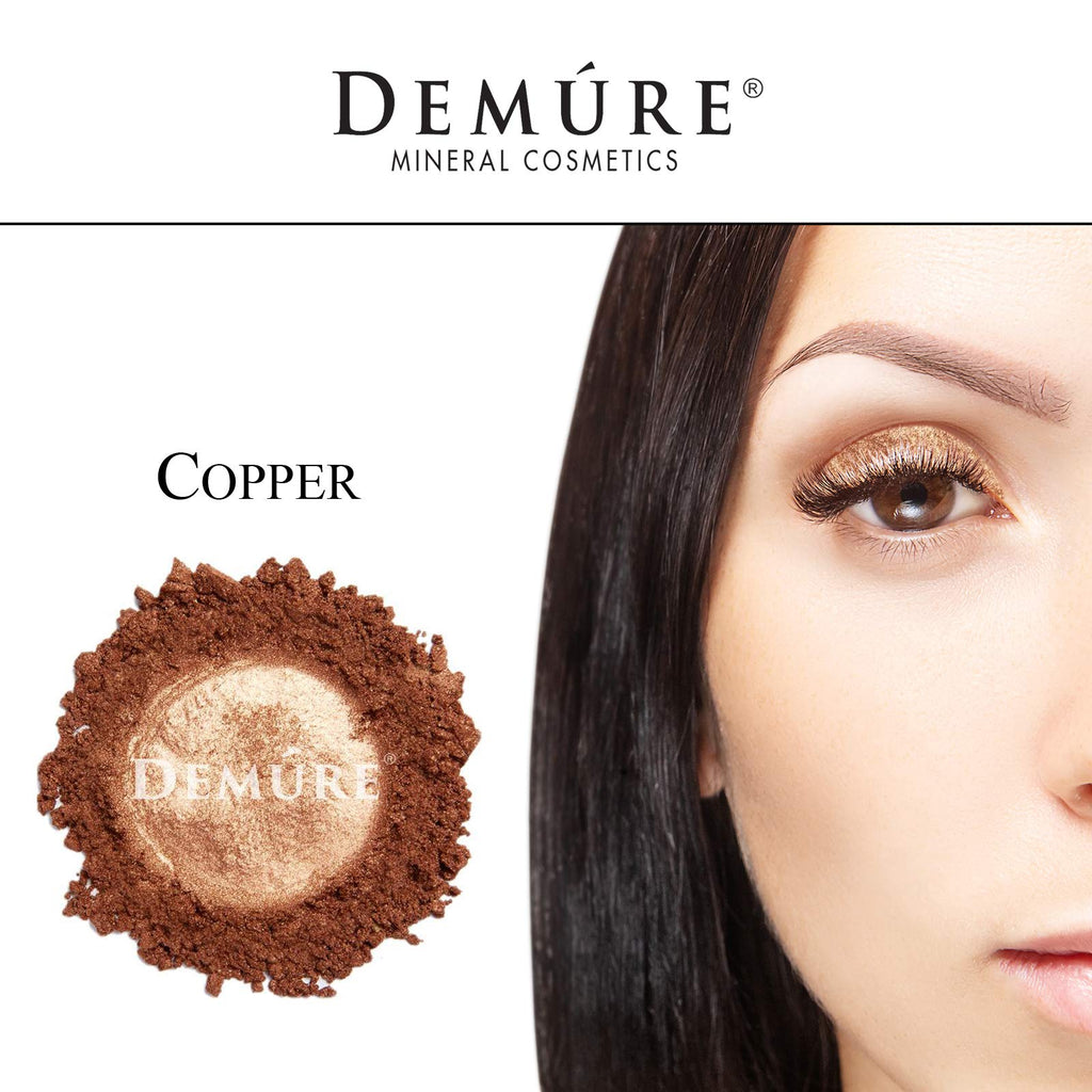 DEMÚRE Demure Mineral Eye Shadow Copper – Shimmer Loose Powder, 33 Mineral Shades