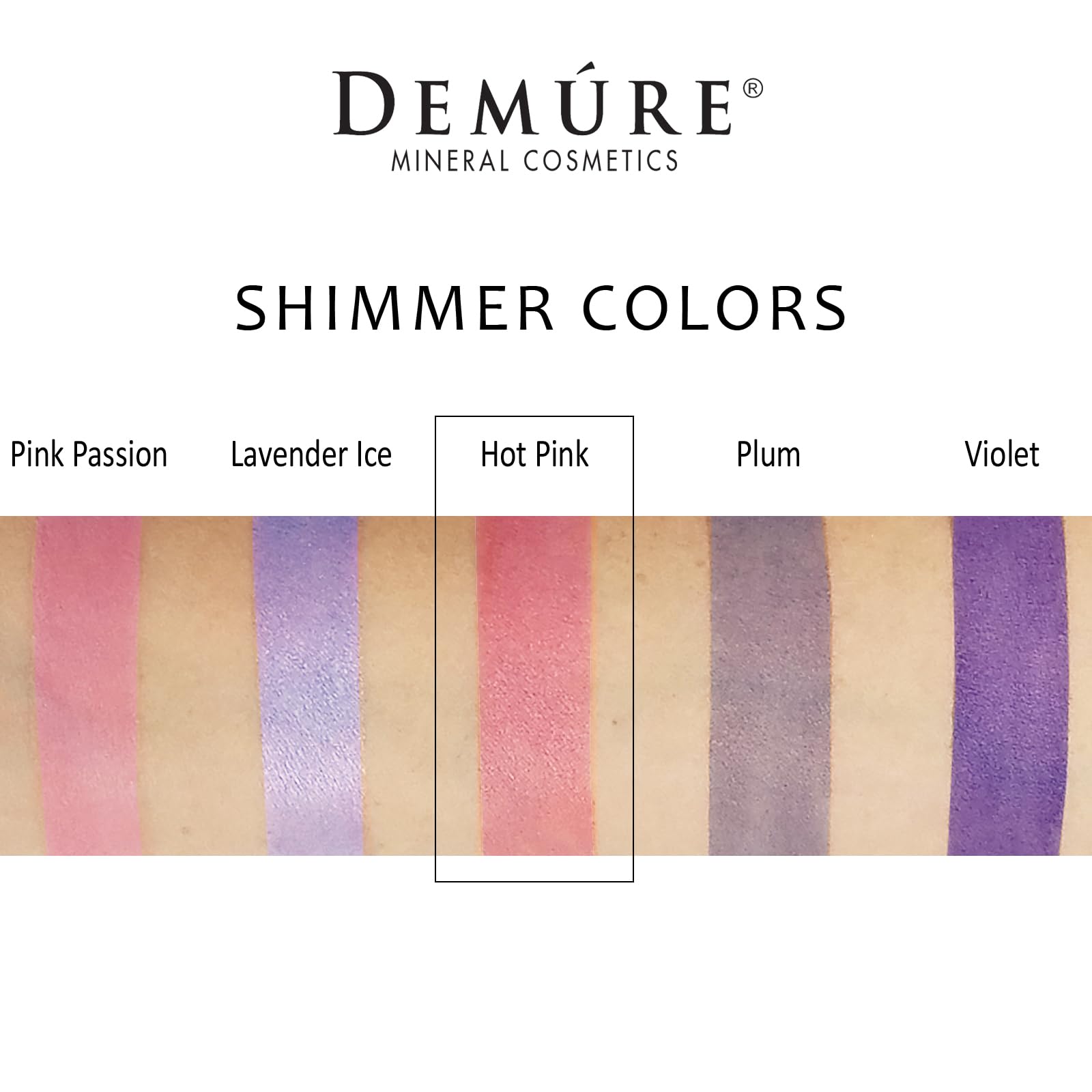 DEMÚRE Demure Mineral Eye Shadow Hot Pink – Glitter Shimmer Loose Powder
