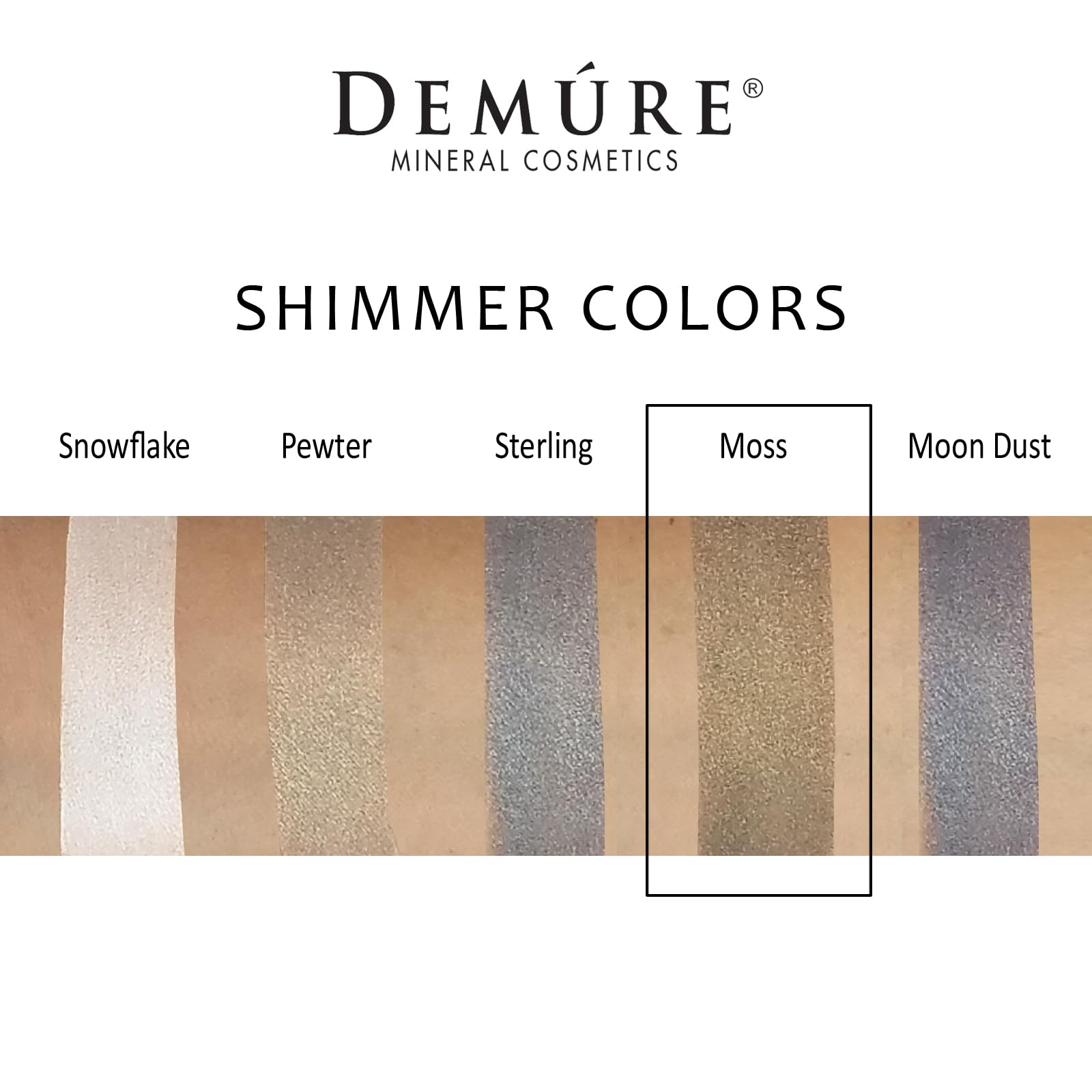 Demure Mineral Eye Shadow Moss – Shimmer Glitter Eyeshadow (Loose Powder)