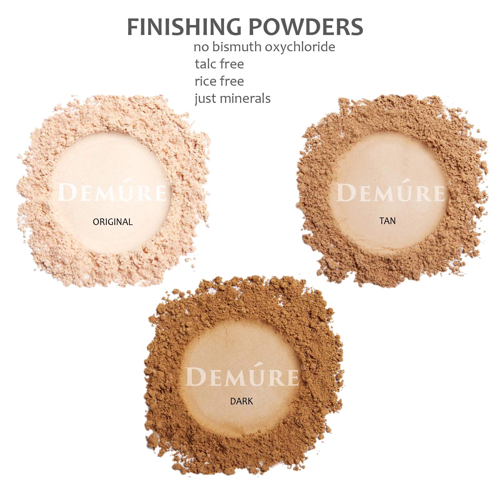 DEMÚRE Mineral Finishing Powder – Loose Setting Powder for Lasting Makeup
