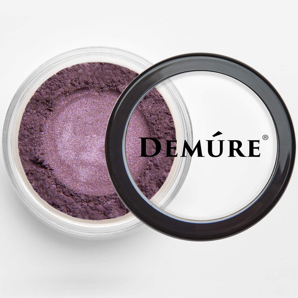 DEMÚRE Demure Mineral Shimmer Eyeshadow Loose Powder – Violet | 33 Natural Shades | Cruelty Free