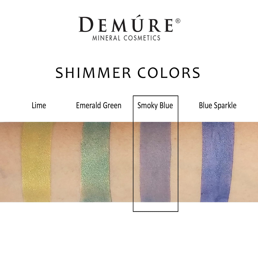 Demure Mineral Eye Shadow Smoky Blue | Natural Glitter Eyeshadow by DEMÚRE