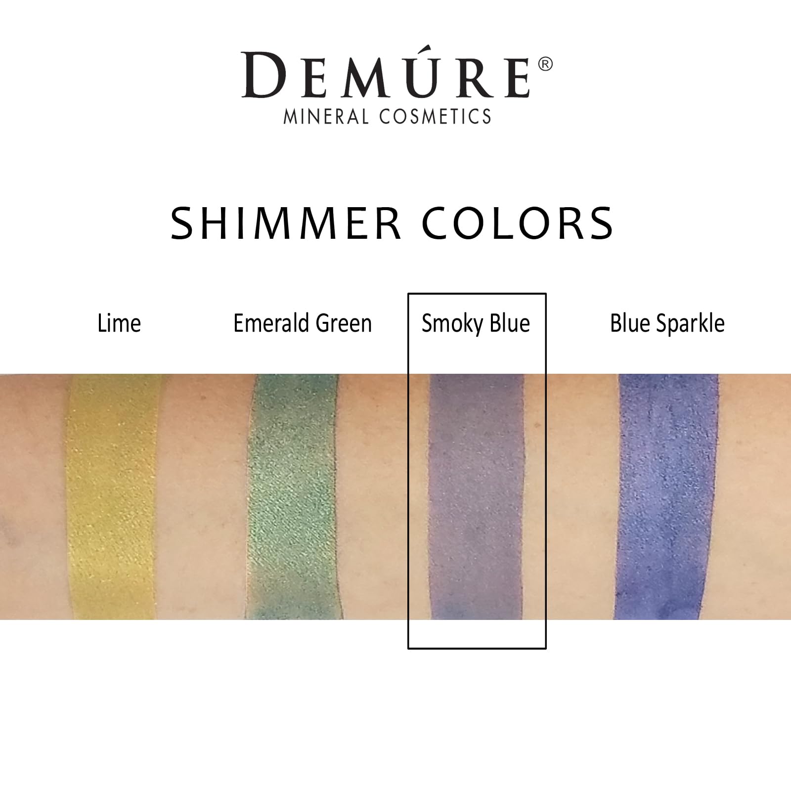 Demure Mineral Eye Shadow Smoky Blue | Natural Glitter Eyeshadow by DEMÚRE