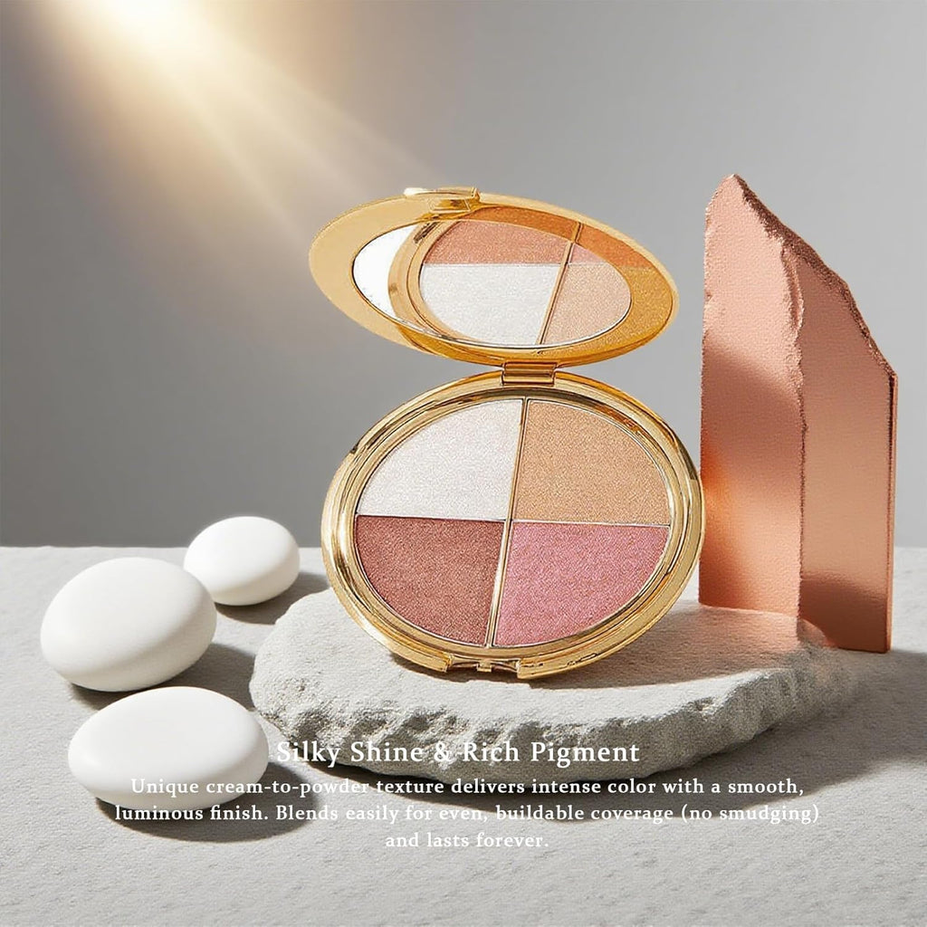 Denir Bonee Eye & Cheek Palette – 4-in-1 Highlight & Shadow Kit