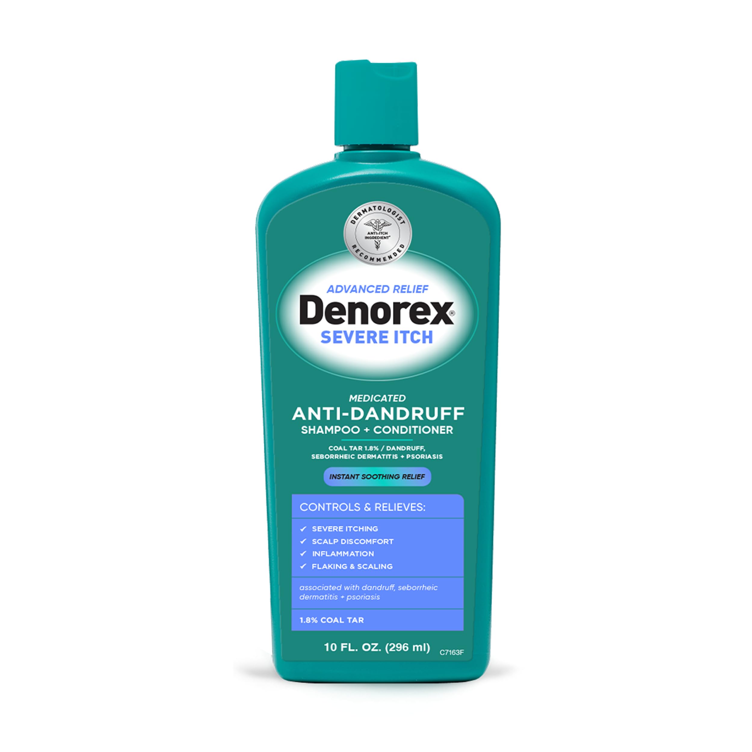 Denorex Advanced Relief Severe Itch 2-in-1 Shampoo & Conditioner – 1.8% Coal Tar, 10 oz