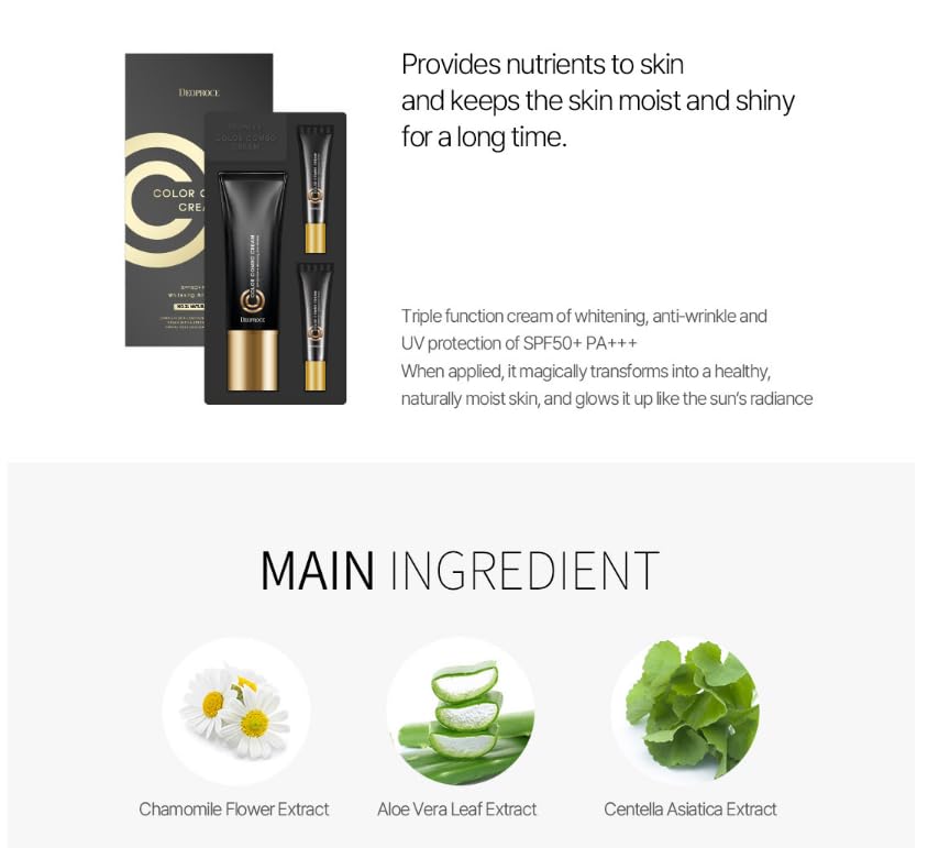 Deoproce Color Combo CC Cream SPF50+ PA+++ (#21 Natural Beige) – Hydrating Anti-Wrinkle Glow