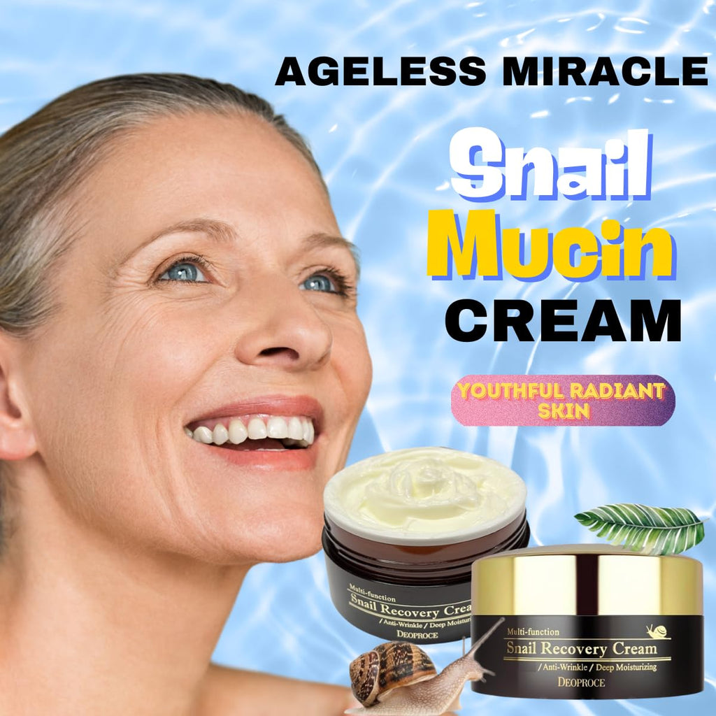 Deoproce Snail Recovery Cream – Made in Korea, Hydrating Mucin Moisturizer (3.5 oz)