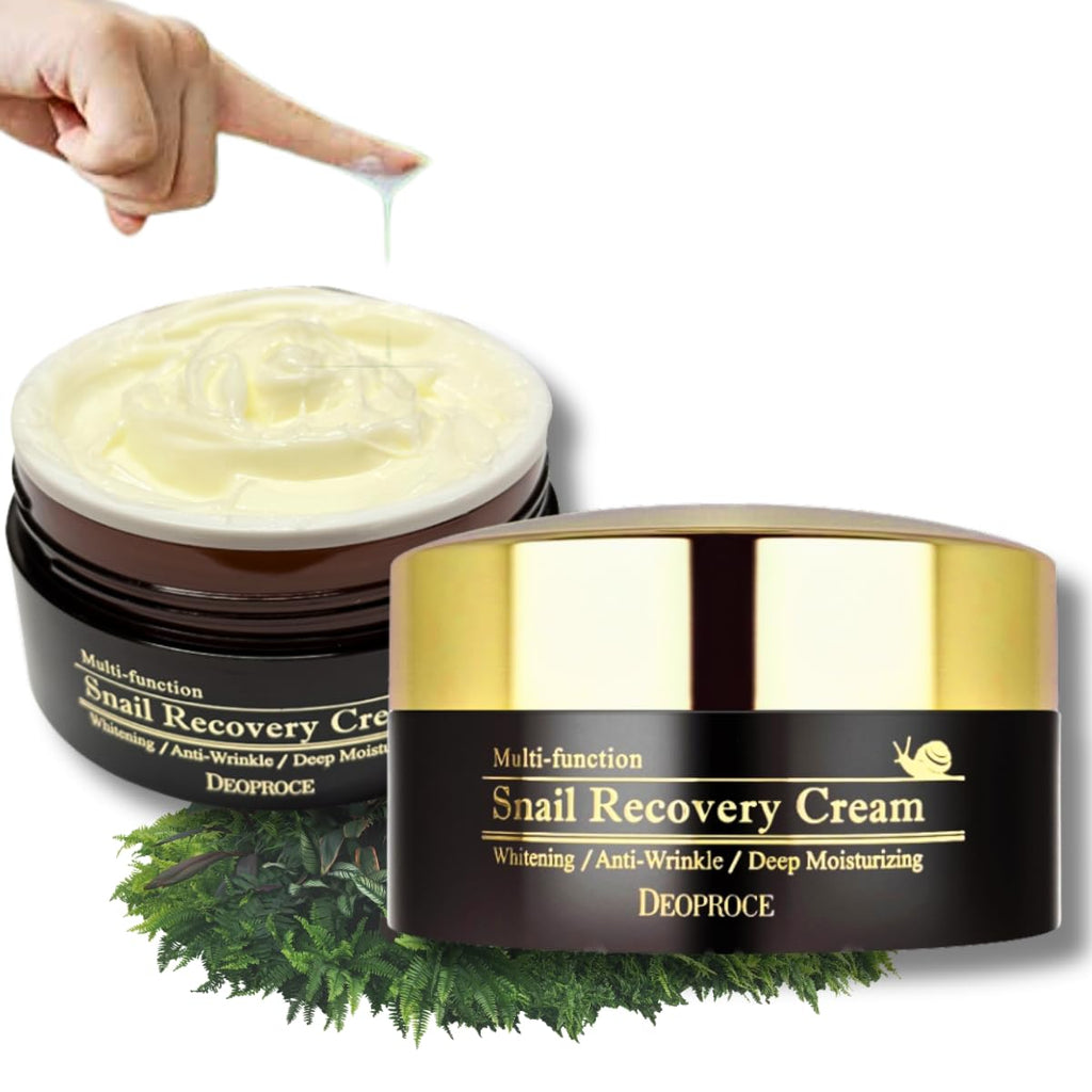 Deoproce Snail Recovery Cream – Made in Korea, Hydrating Mucin Moisturizer (3.5 oz)