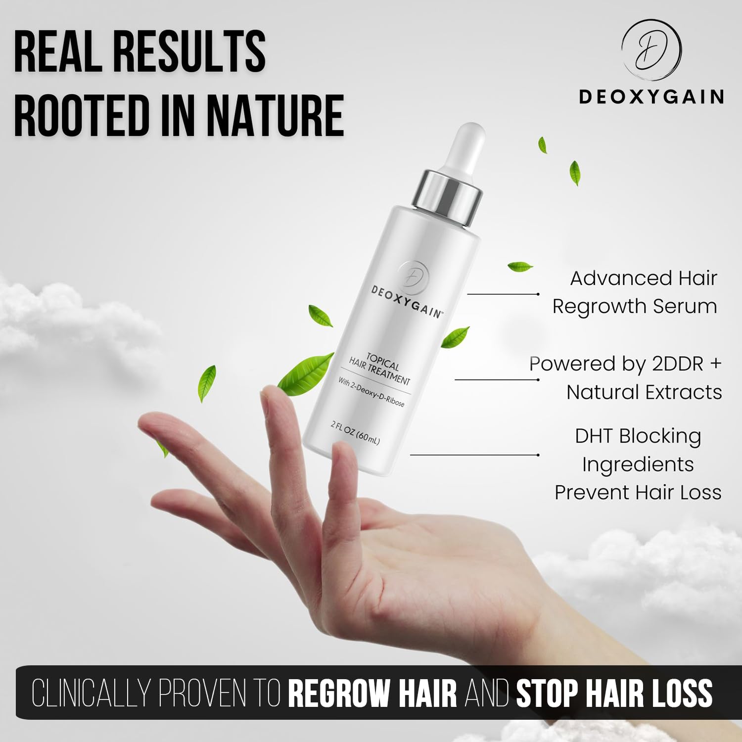 Deoxygain Hair Serum – Advanced 2DDR Growth Formula for Fuller Hair (2oz)