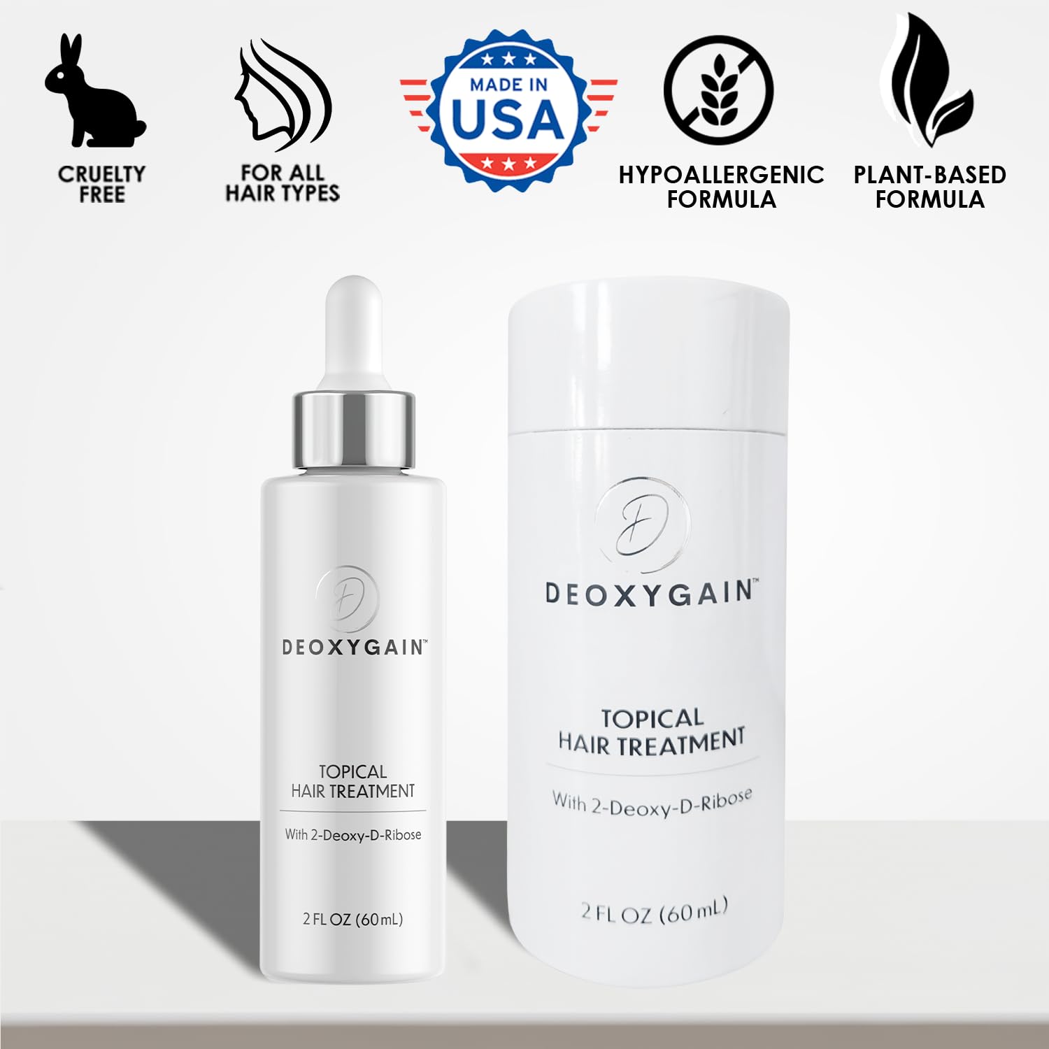 Deoxygain Hair Serum – Advanced 2DDR Growth Formula for Fuller Hair (2oz)