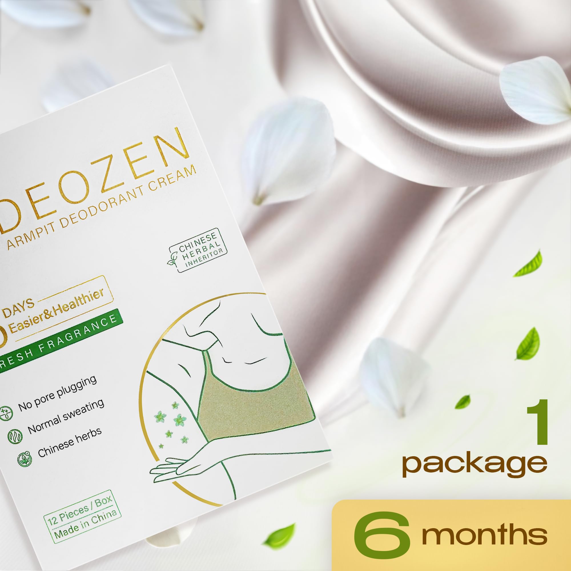Deozen Armpit Aluminum-Free Deodorant Cream — 6-Month Odor Protection