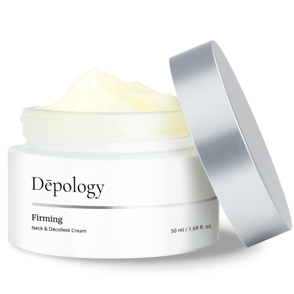 Depology Firming Neck & Décolleté Cream – IDEALIFT 4%, Retinol, Multi-HA (1.69 oz)