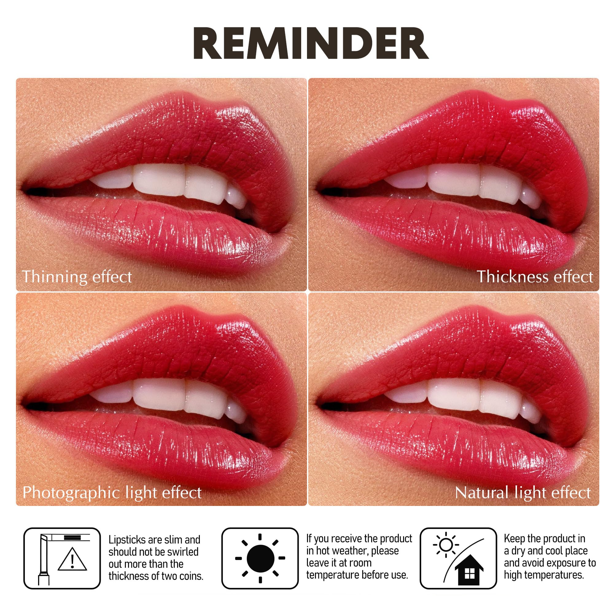 Depuplum 3Pc Dark Red Lipstick Set | Hydrating, Long-Lasting Lipsticks (DM68/95/98)