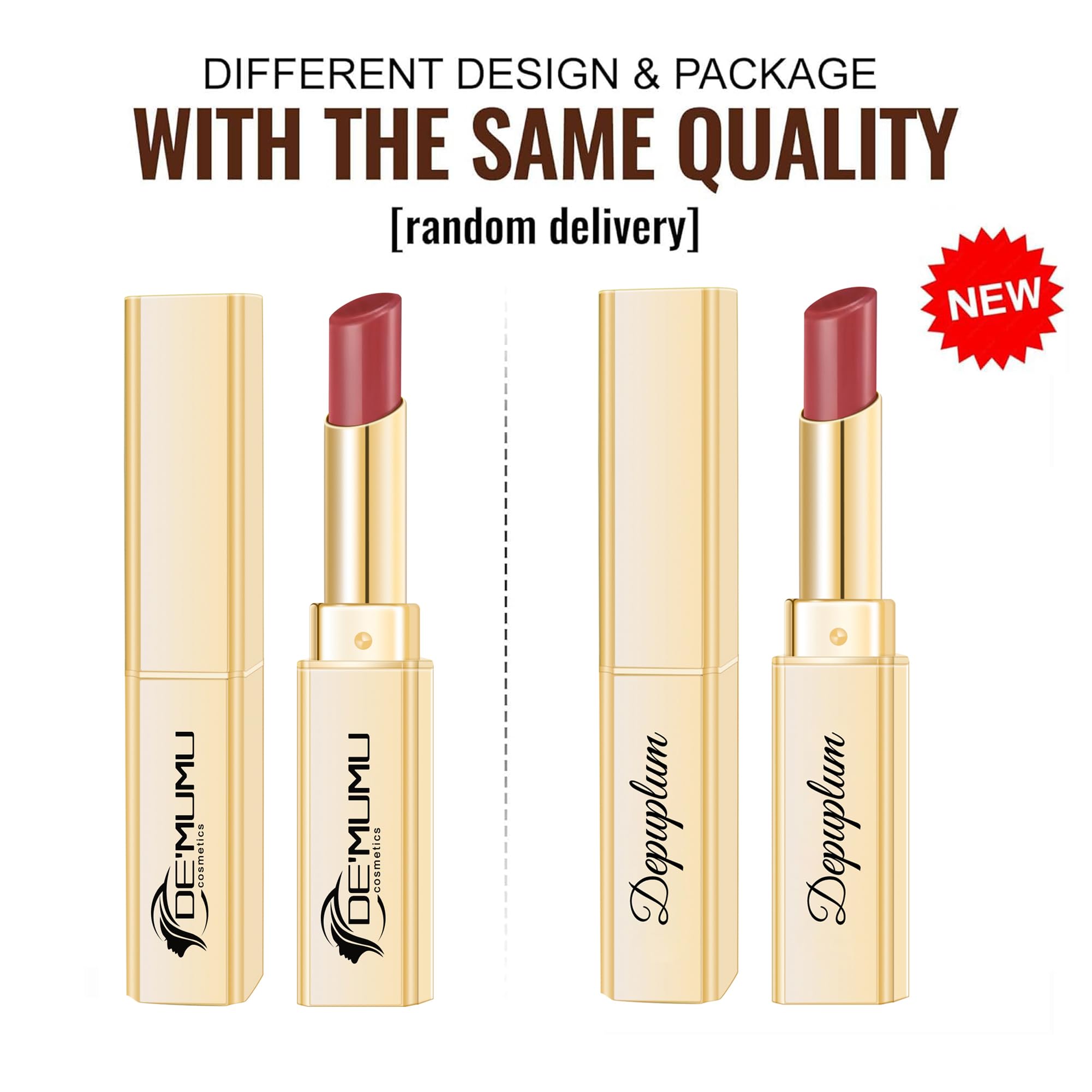 Depuplum 3Pc Dark Red Lipstick Set | Hydrating, Long-Lasting Lipsticks (DM68/95/98)