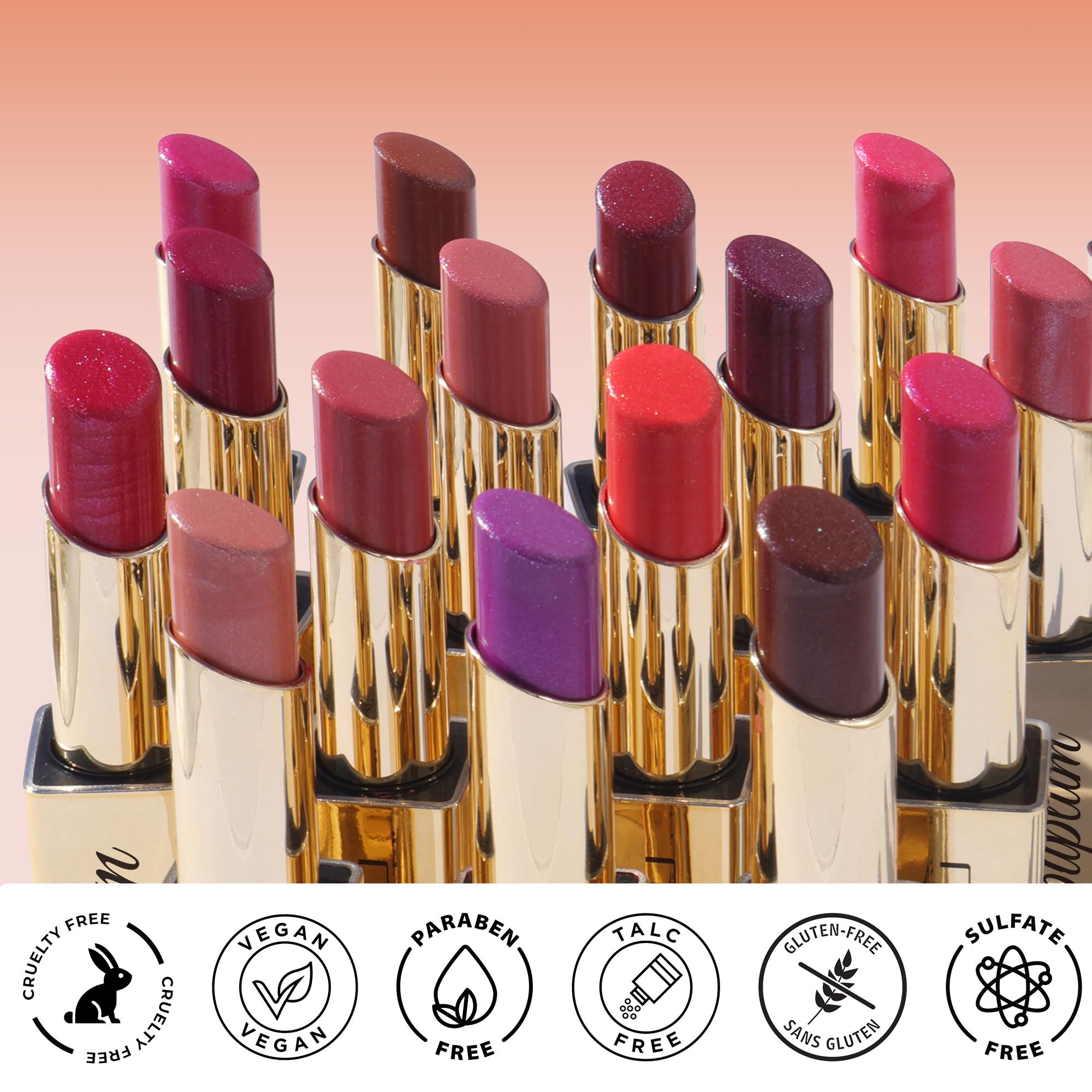 Depuplum Pink-Red-Brown Lipstick Set – Hydrating Shimmer Lip Tint (ZG107/108/117)
