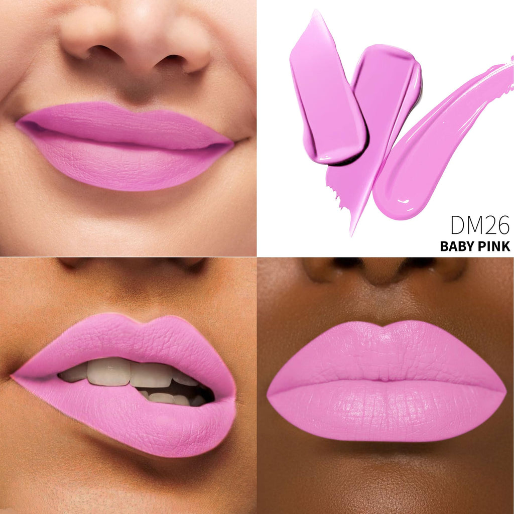 Depuplum 3Pc Matte Liquid Lipsticks – Long-Lasting, Vegan Color (DM18 DM20 DM26)