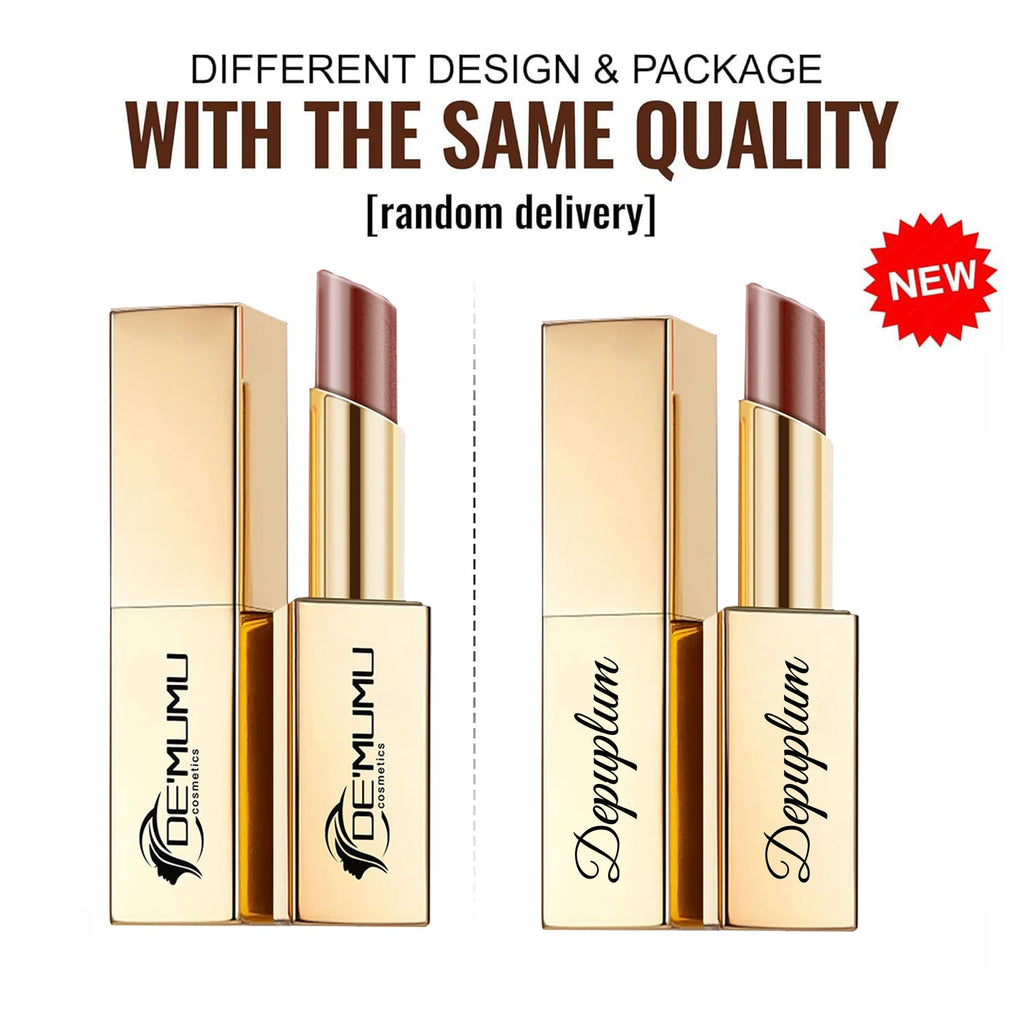 Depuplum Pink-Red-Brown Lipstick Set – Hydrating Shimmer Lip Tint (ZG107/108/117)
